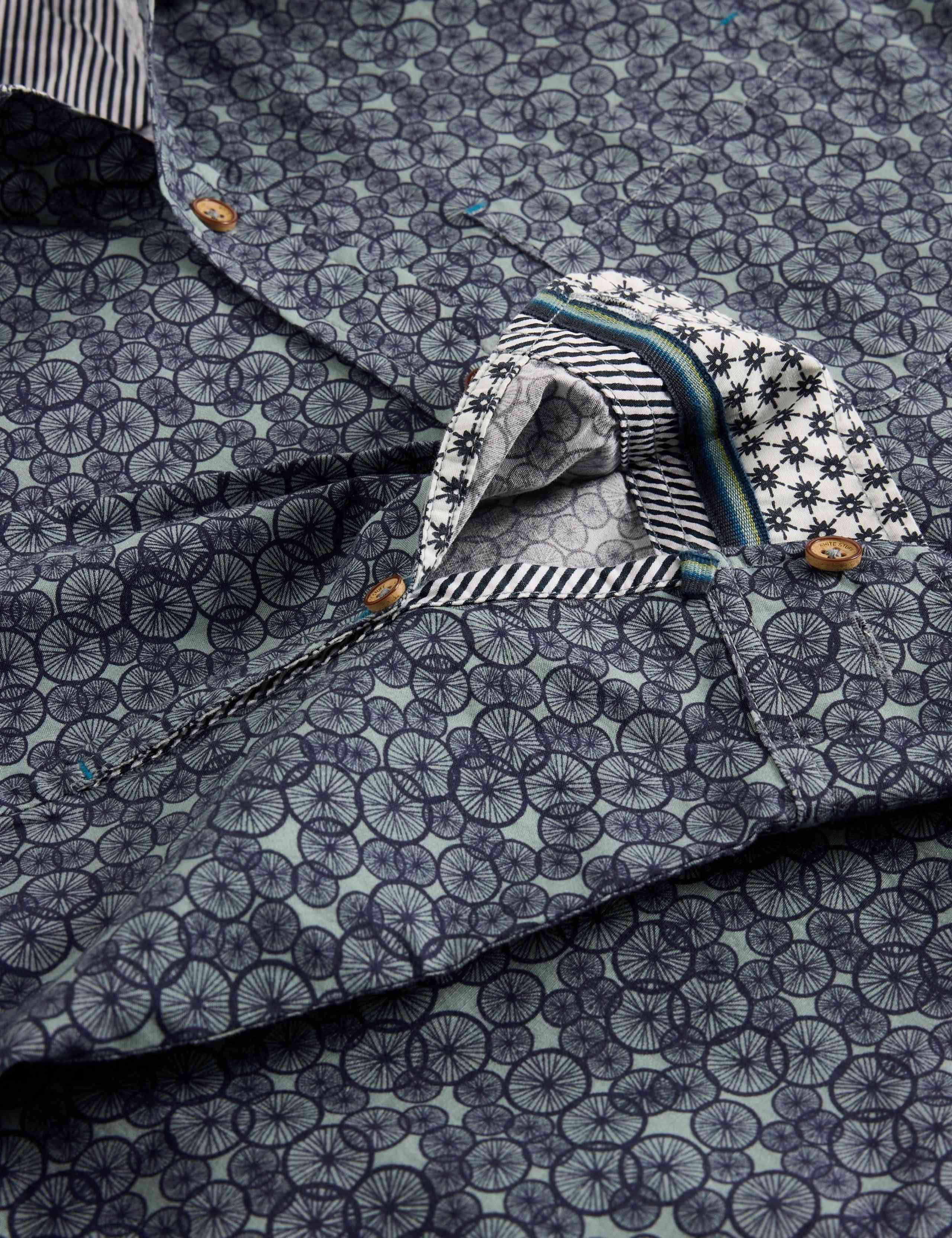 Pure Cotton Bicycle Wheels Print Shirt 6 of 6