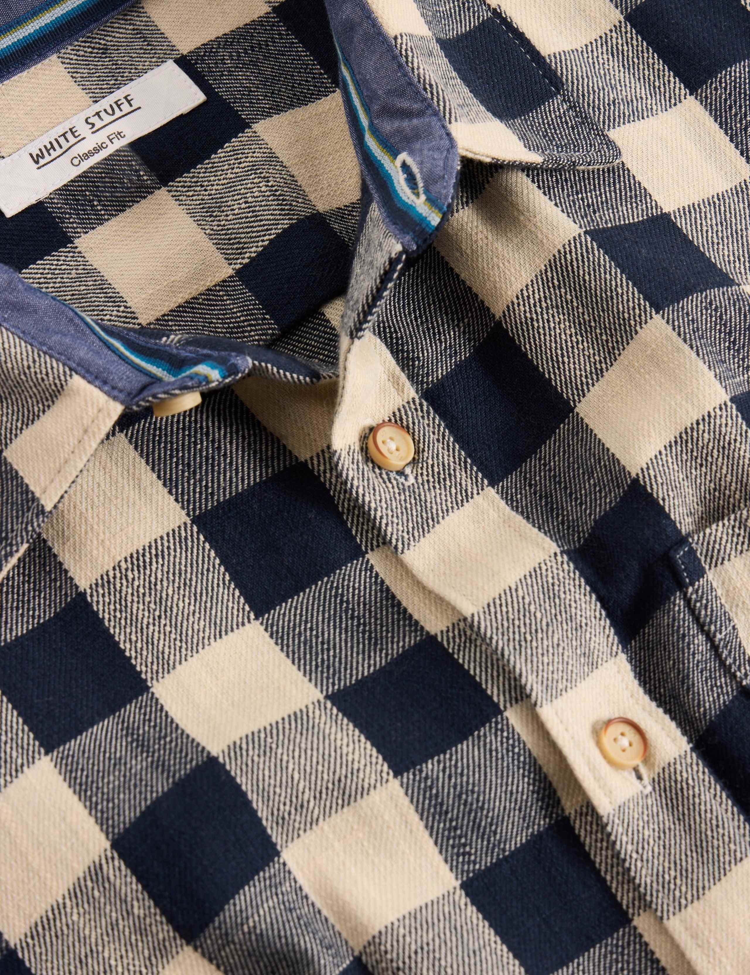Pure Cotton Flannel Check Shirt 6 of 6
