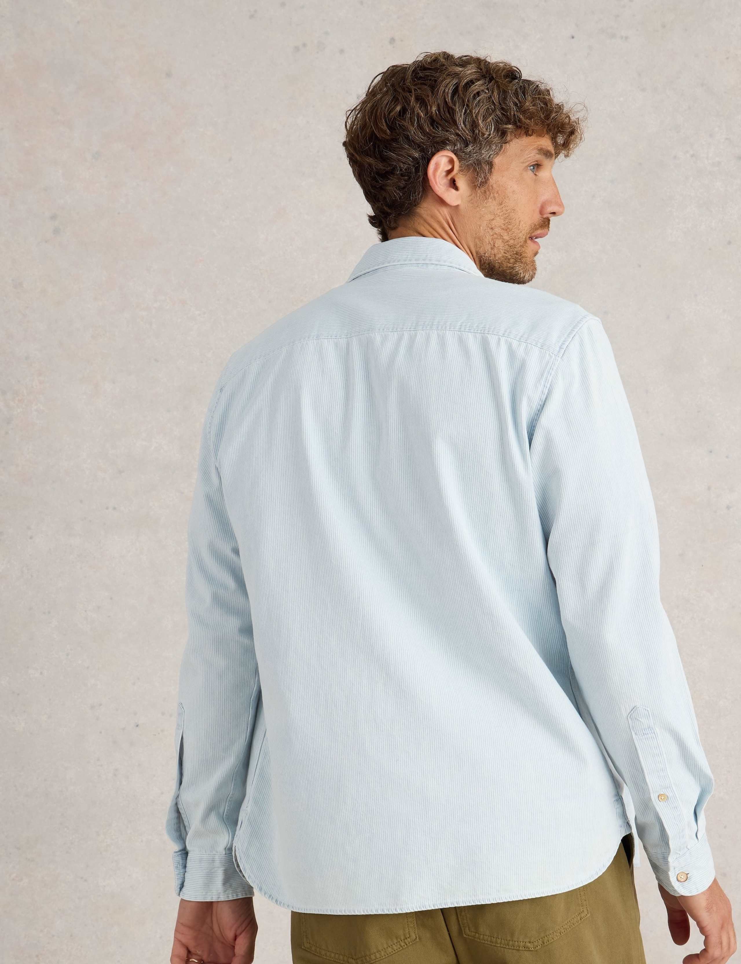 Easy Iron Pure Cotton Striped Shirt 4 of 6