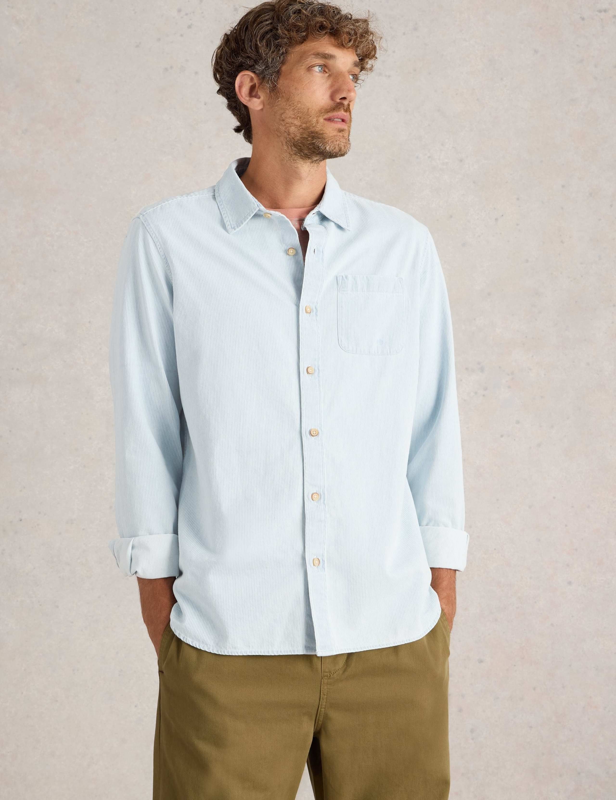 Easy Iron Pure Cotton Striped Shirt 5 of 6