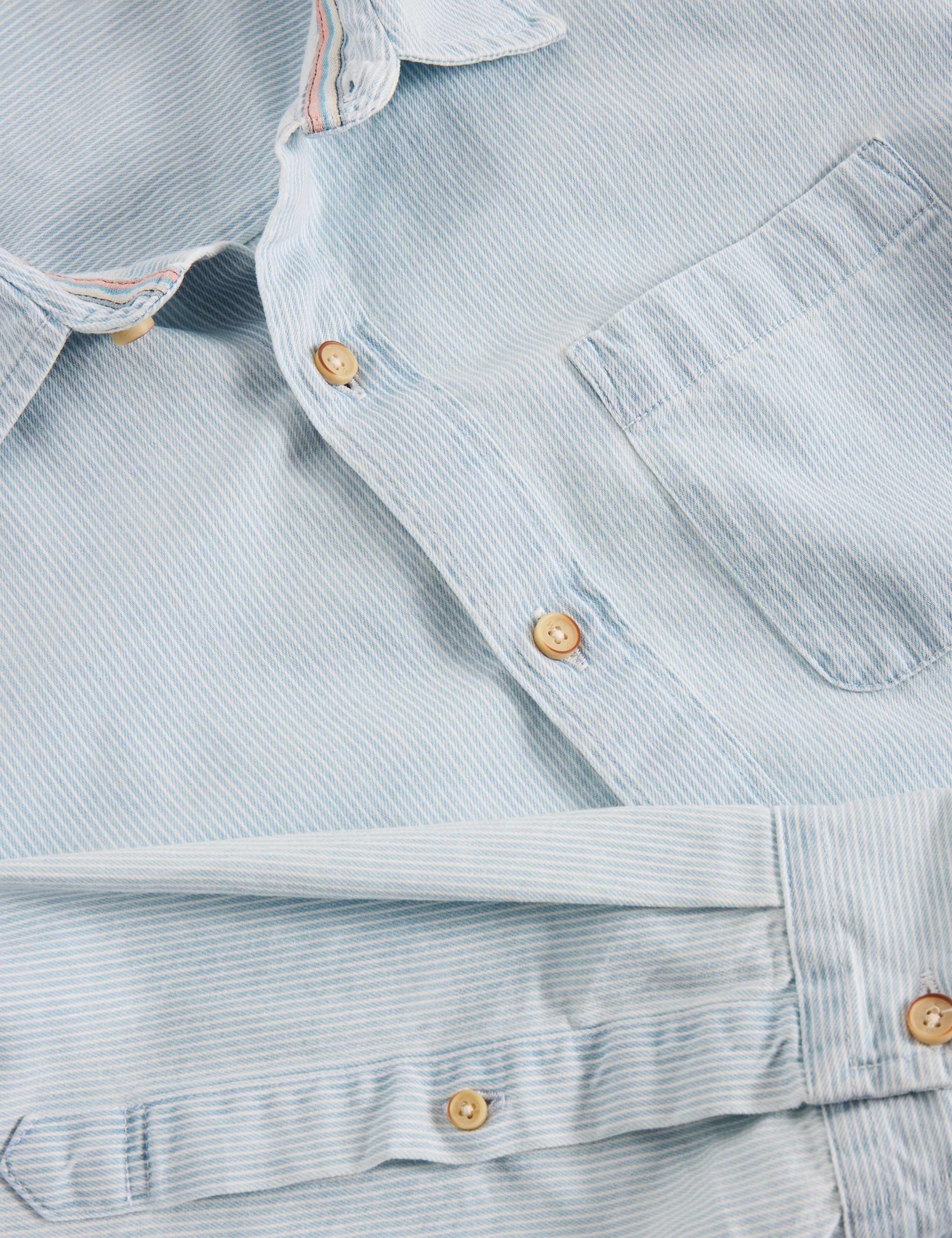 Easy Iron Pure Cotton Striped Shirt 6 of 6