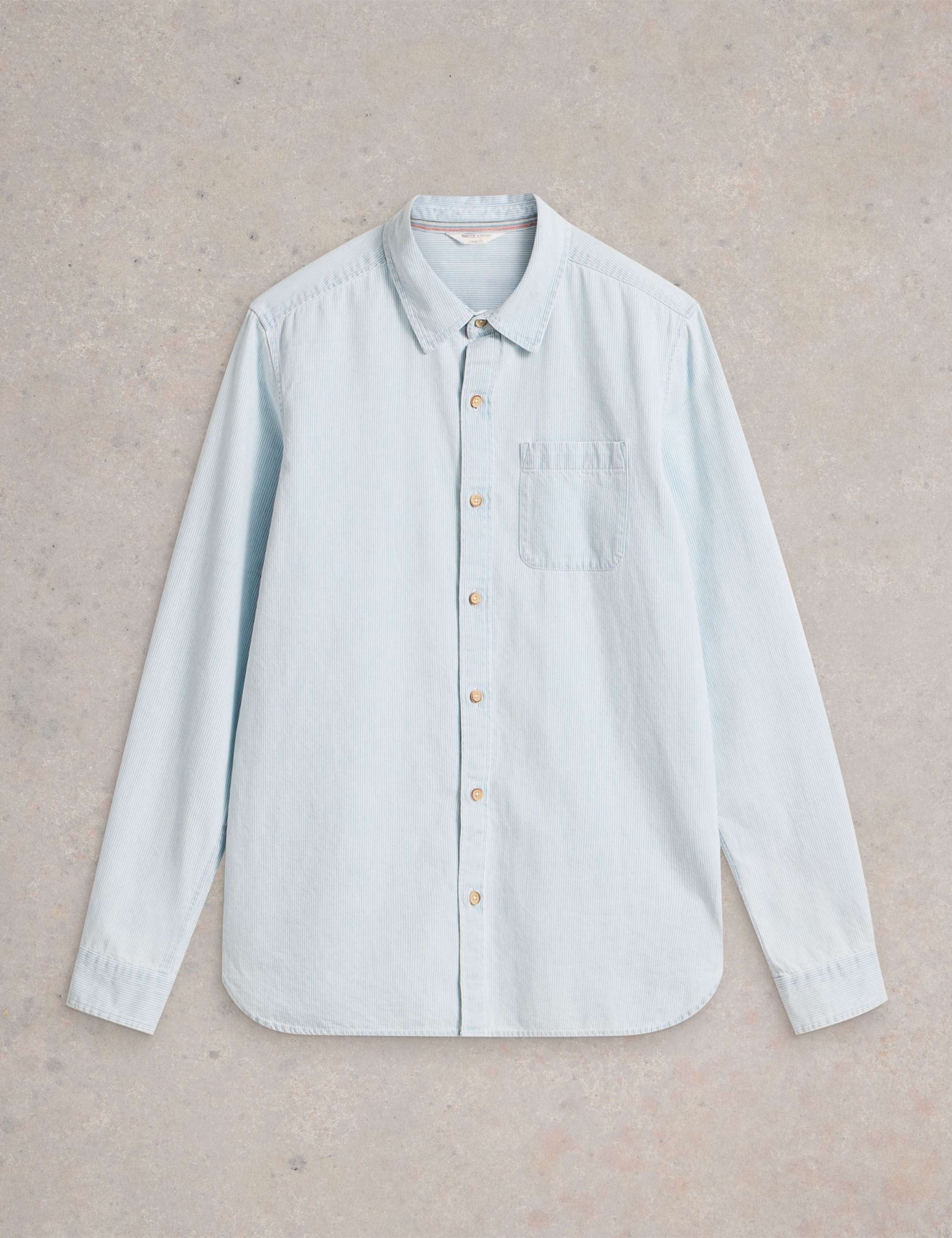 Easy Iron Pure Cotton Striped Shirt 2 of 6