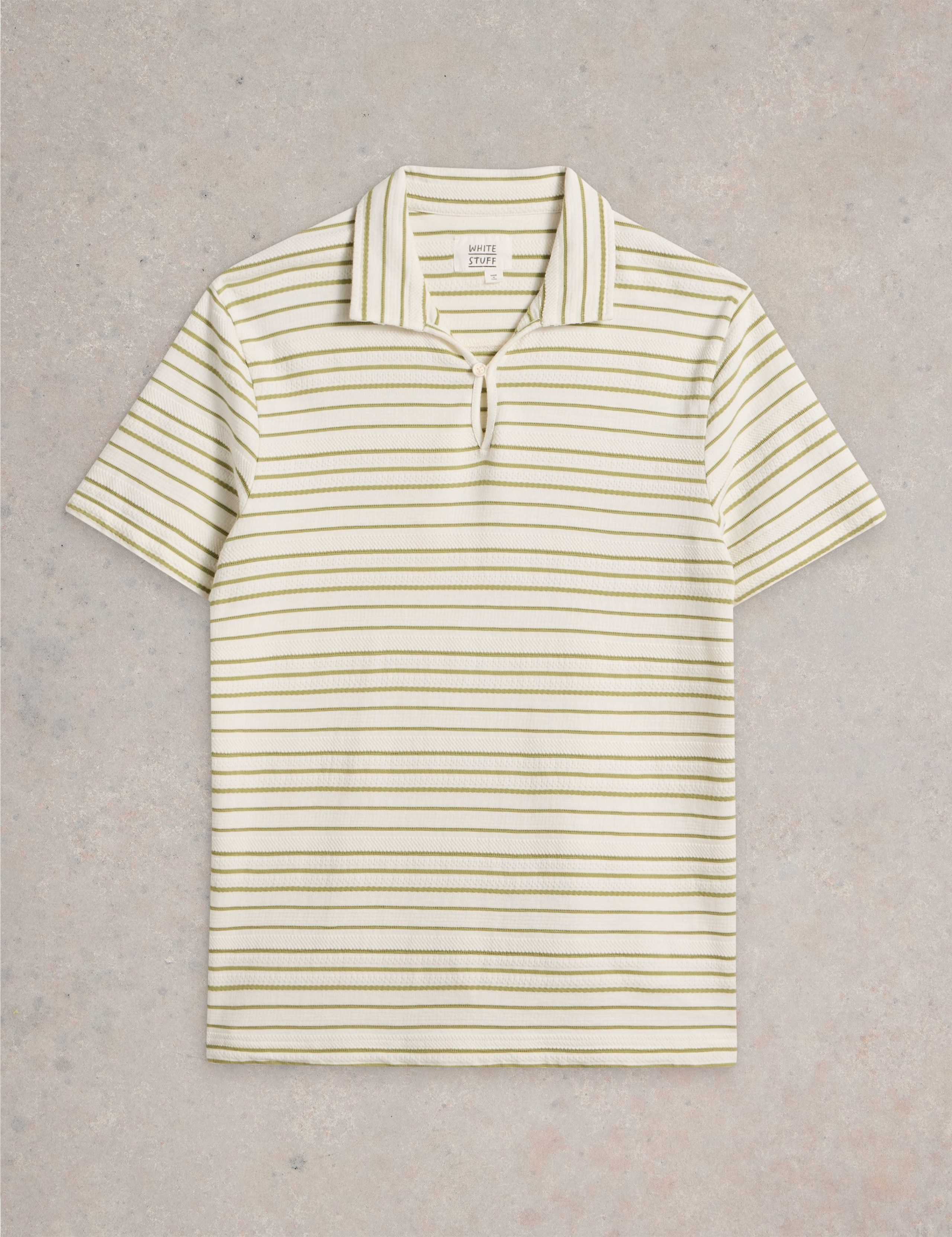 Pure Cotton Jacquard Striped Polo Shirt 2 of 6