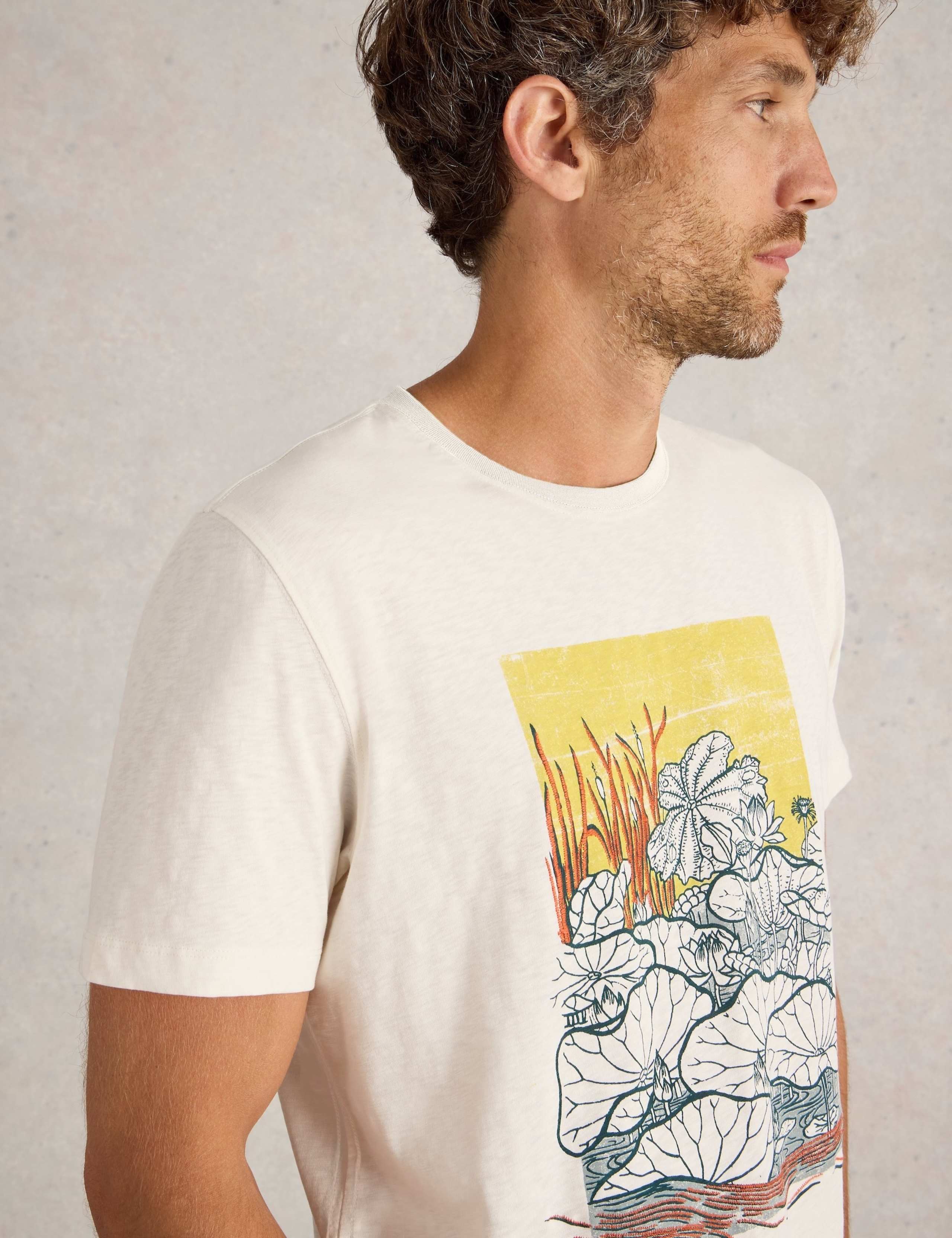 Pure Cotton Lily Pad Graphic T-Shirt 5 of 6