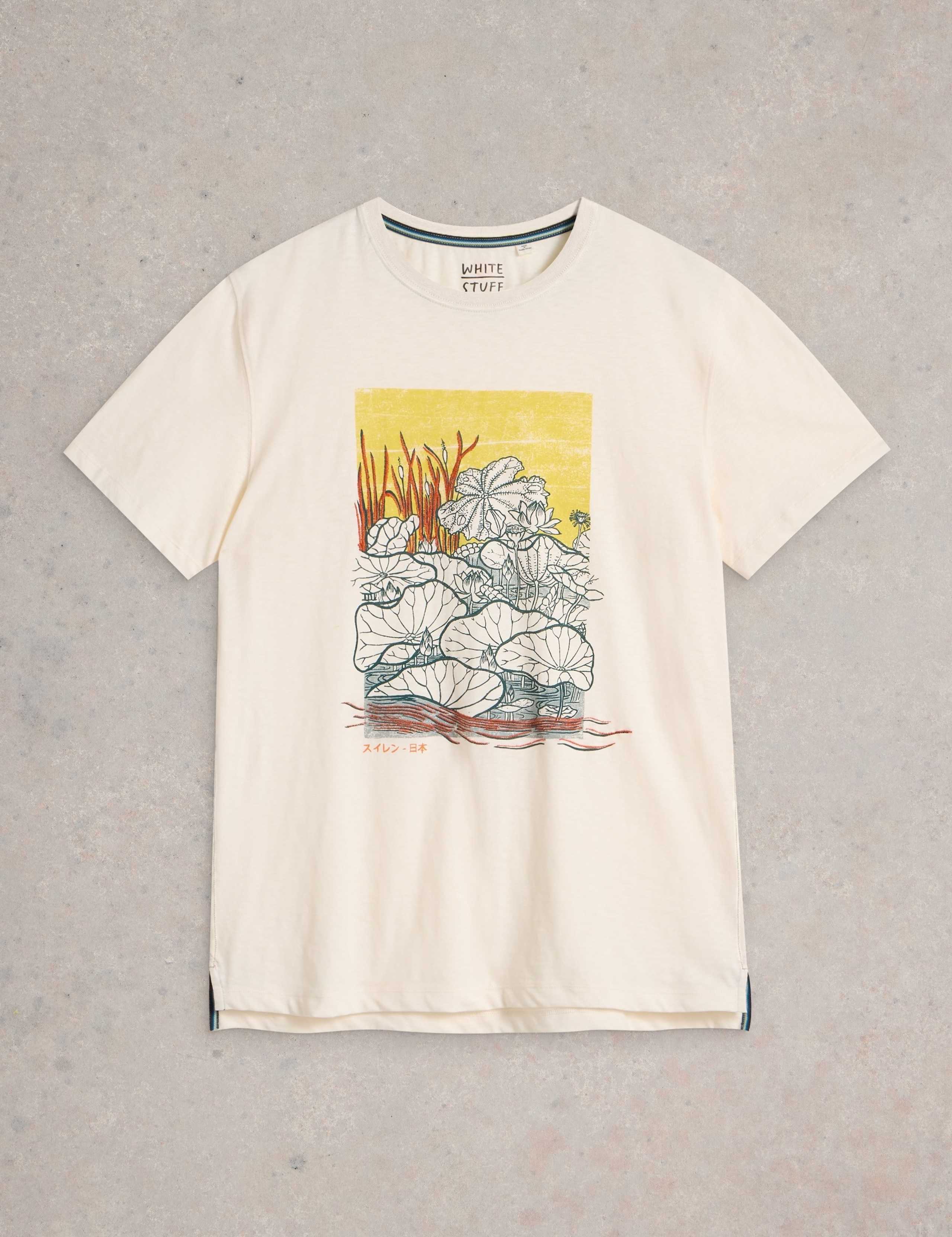 Pure Cotton Lily Pad Graphic T-Shirt 2 of 6