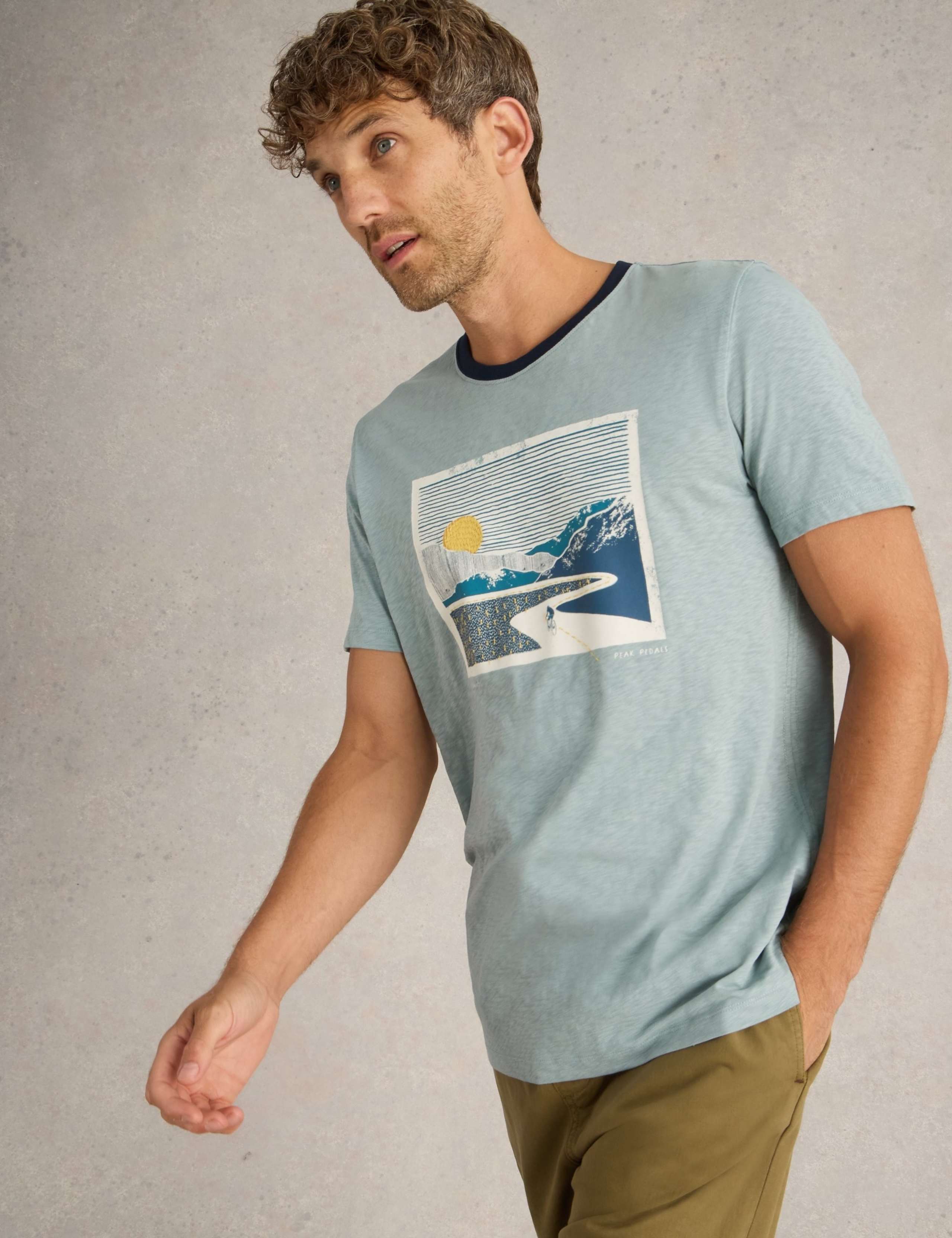 Pure Cotton Sunset Cycle Graphic T-Shirt 4 of 6