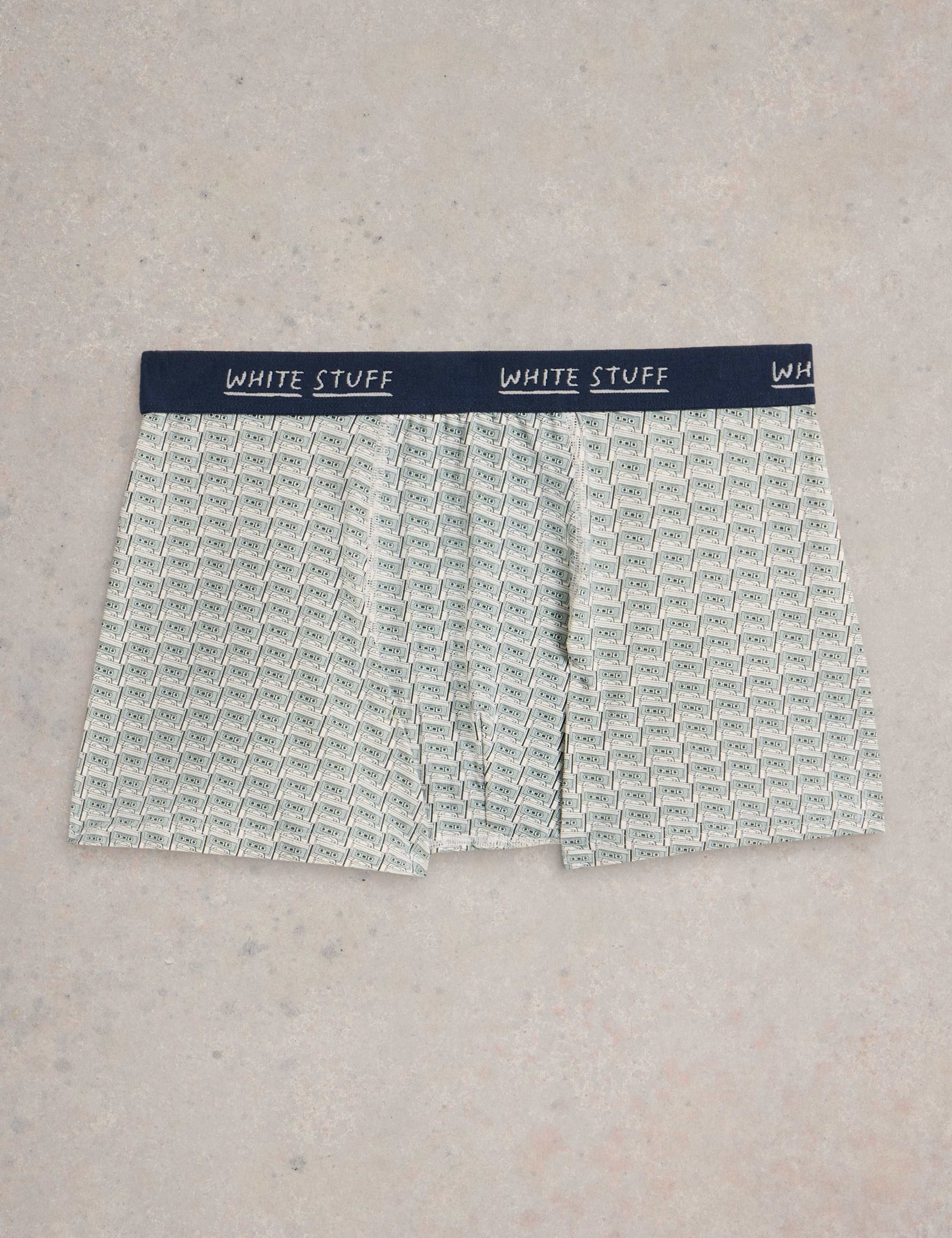 2pk Cotton Rich Cassette & Plain Boxers 3 of 3