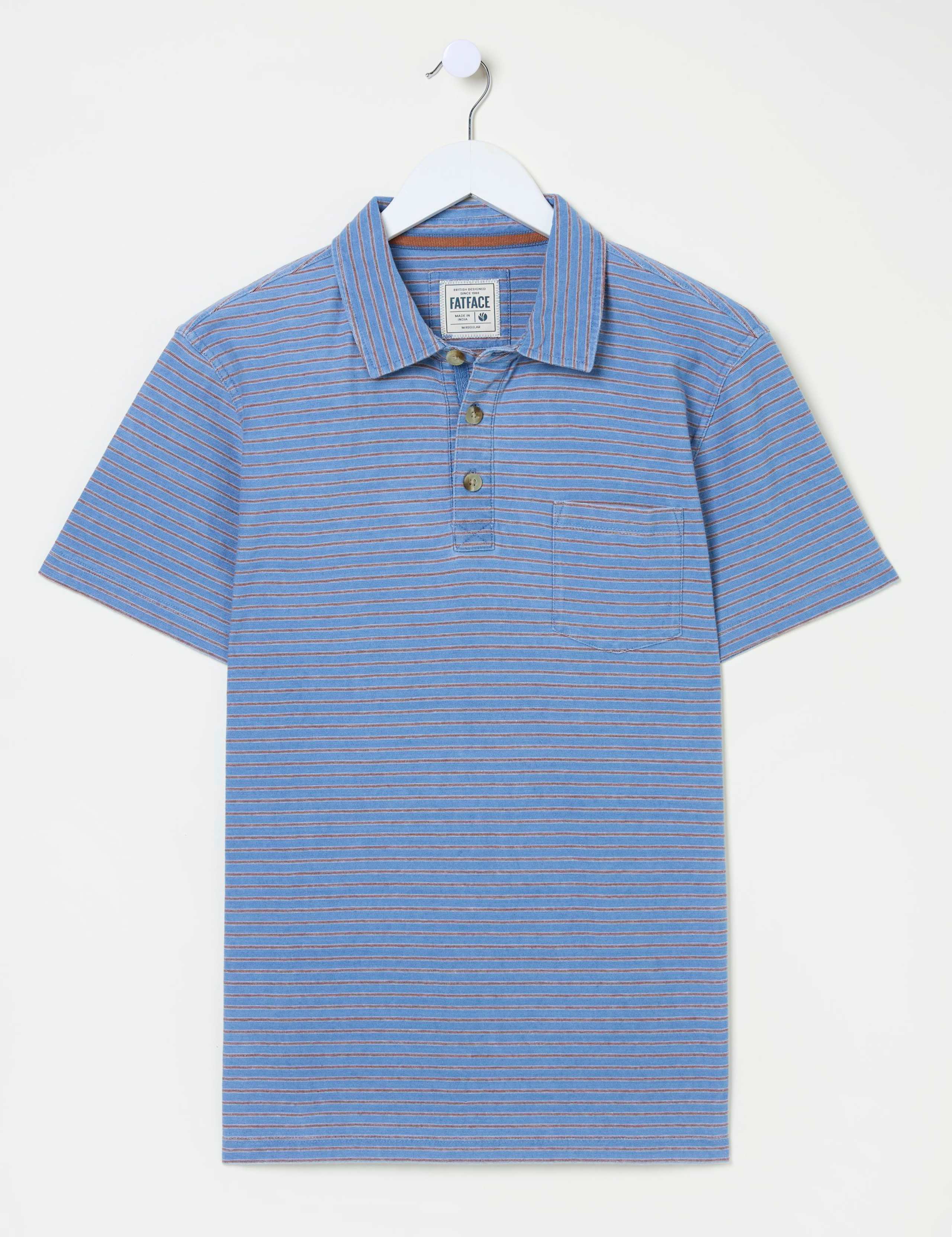 Pure Cotton Striped Polo Shirt 2 of 5