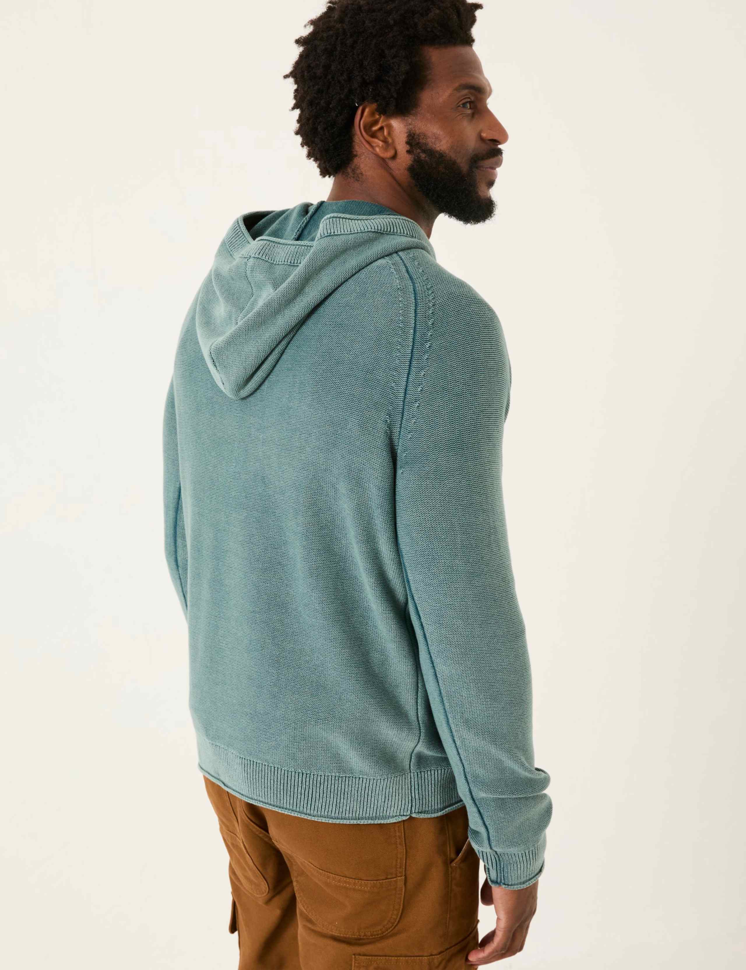 Pure Cotton Ribbed Textured Hoodie 3 of 5