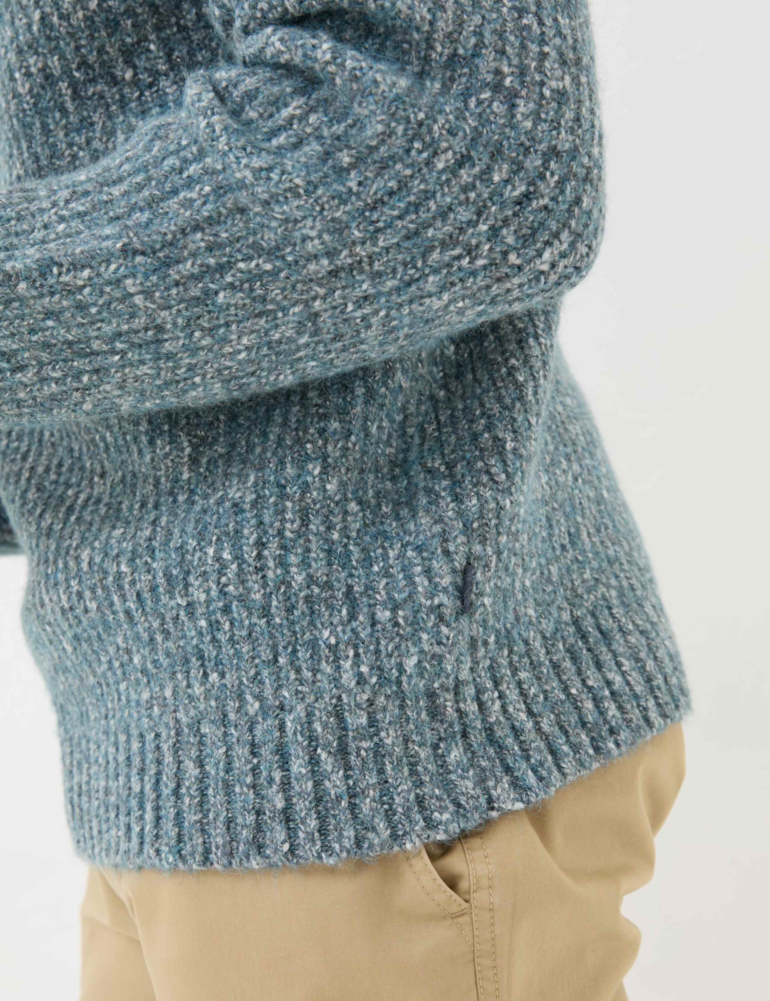 Cotton Blend Textured Crew Neck Jumper 4 of 6