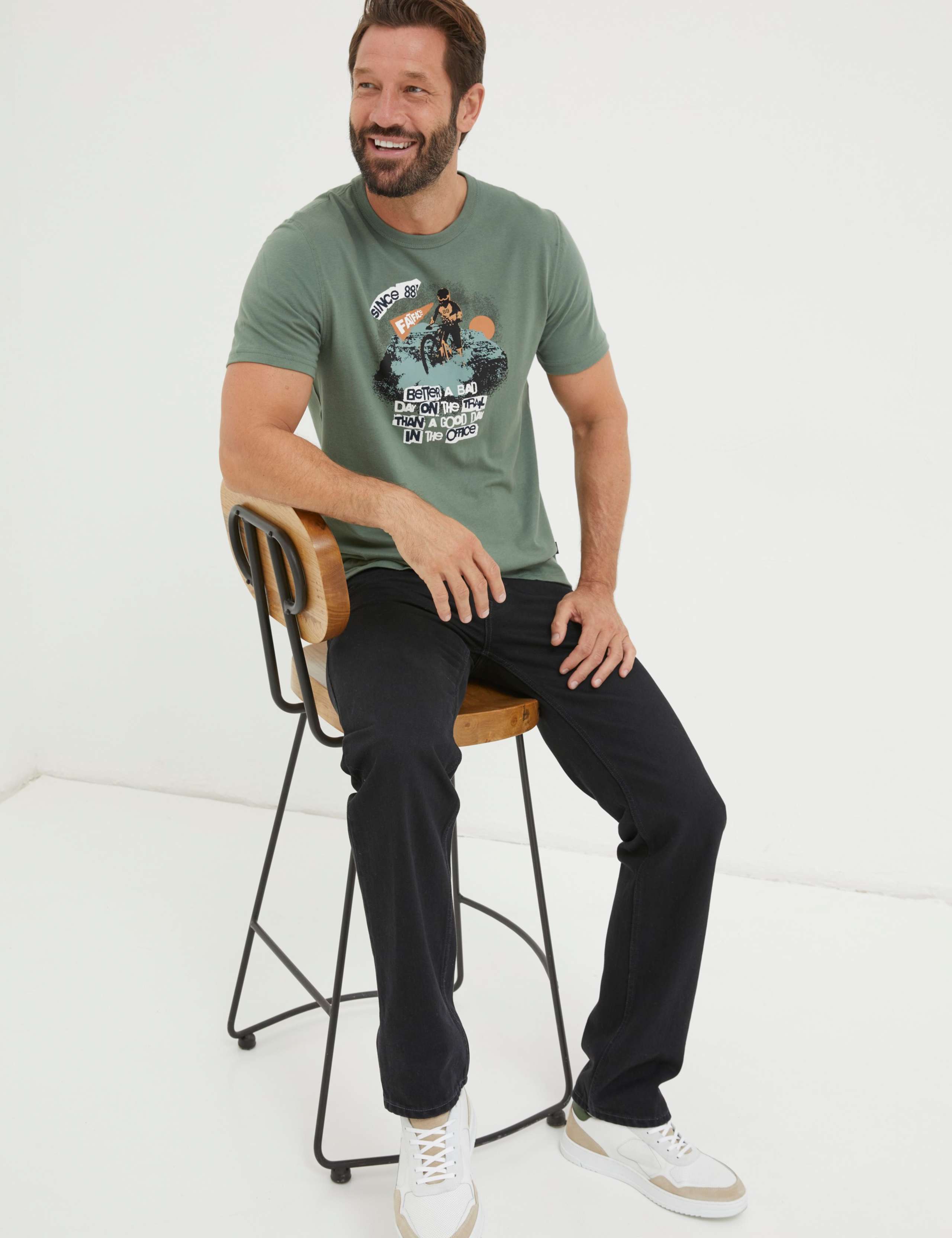 Pure Cotton Biking Graphic Crew Neck T-Shirt 5 of 5