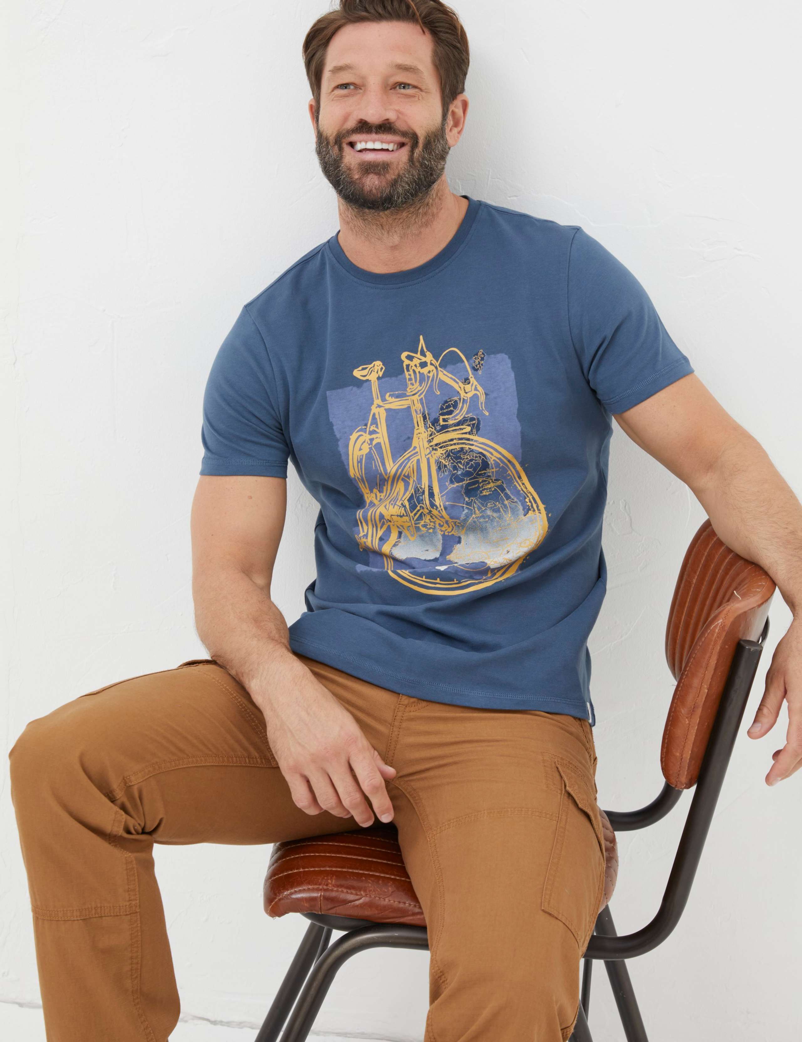 Pure Cotton Bike & Map Graphic T-Shirt 5 of 5