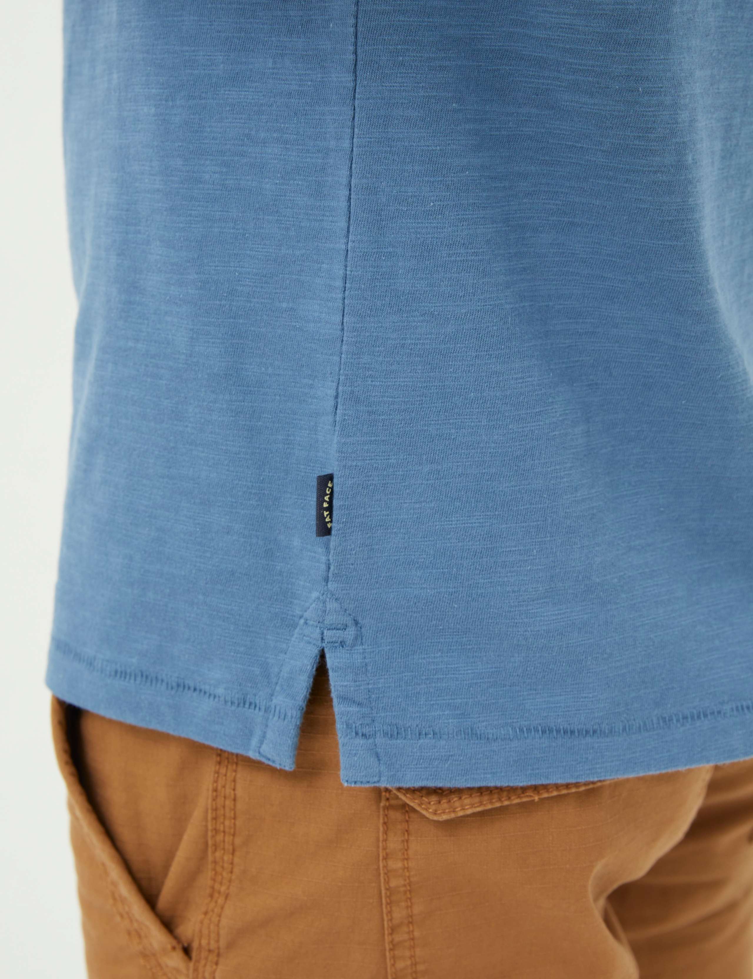 Pure Cotton Crew Neck Henley T-Shirt 4 of 6