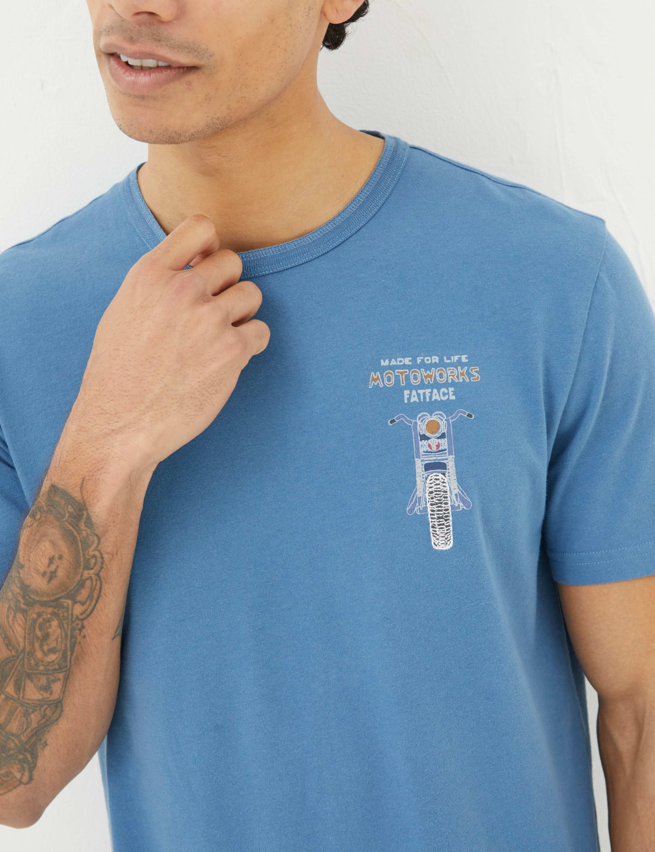 Pure Cotton Motorbike Graphic T-Shirt 4 of 5