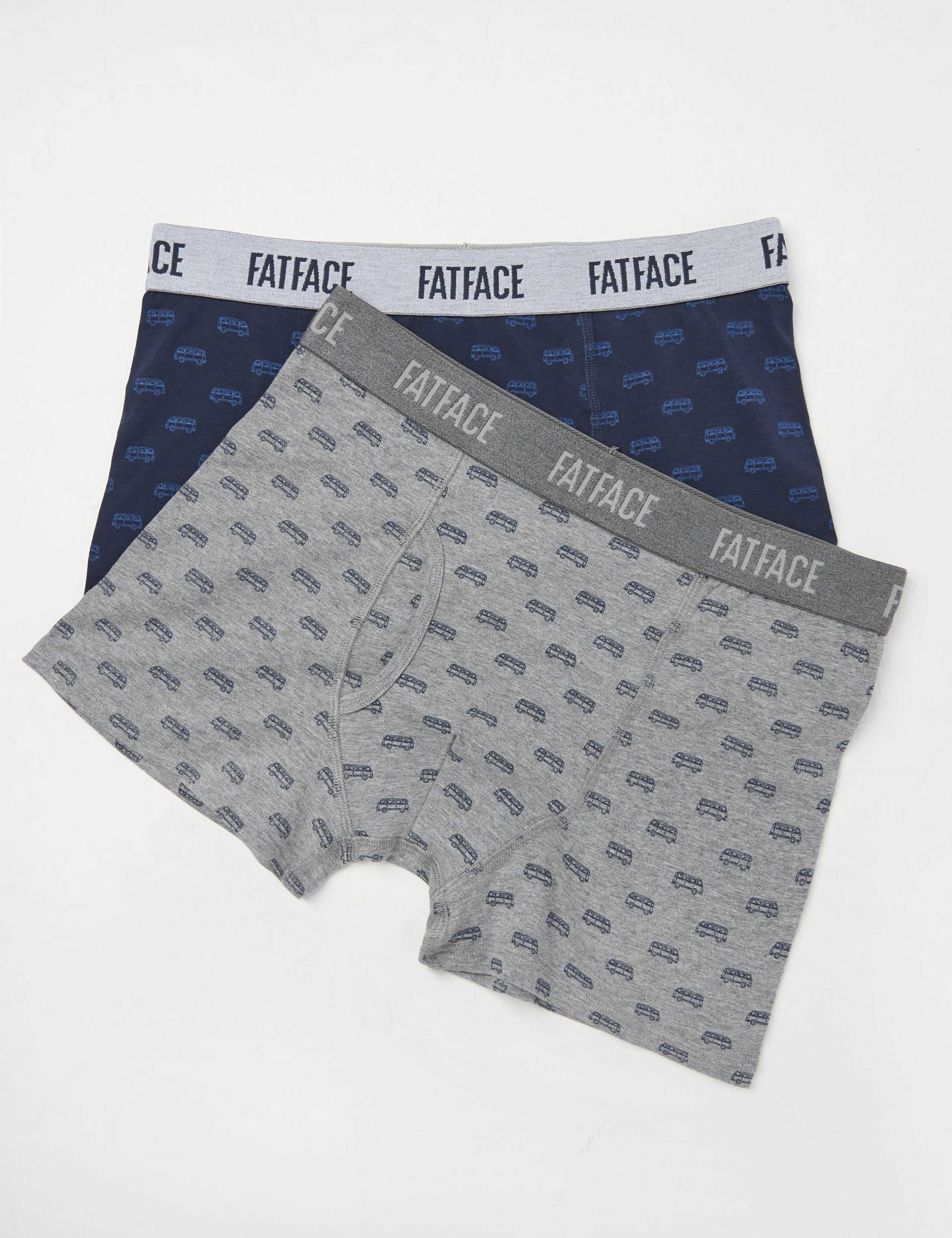 2 Pack Cotton Rich Camper Boxers 1 of 2