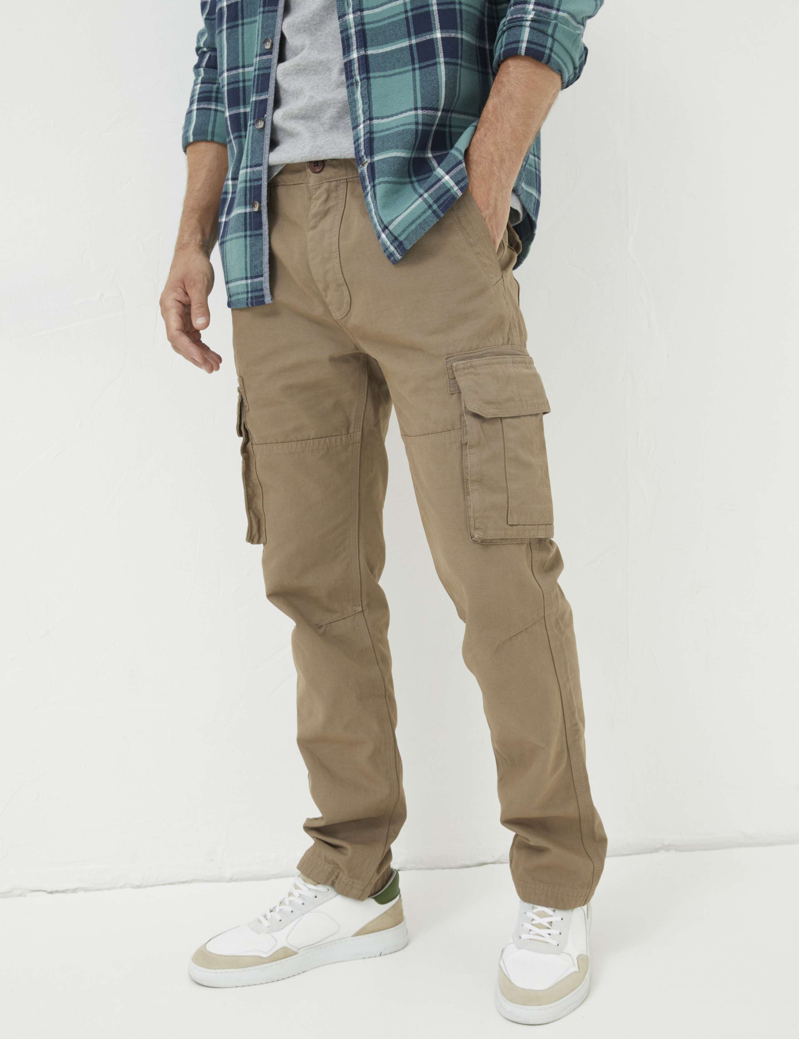 Straight Fit Pure Cotton Cargo Trousers 3 of 5