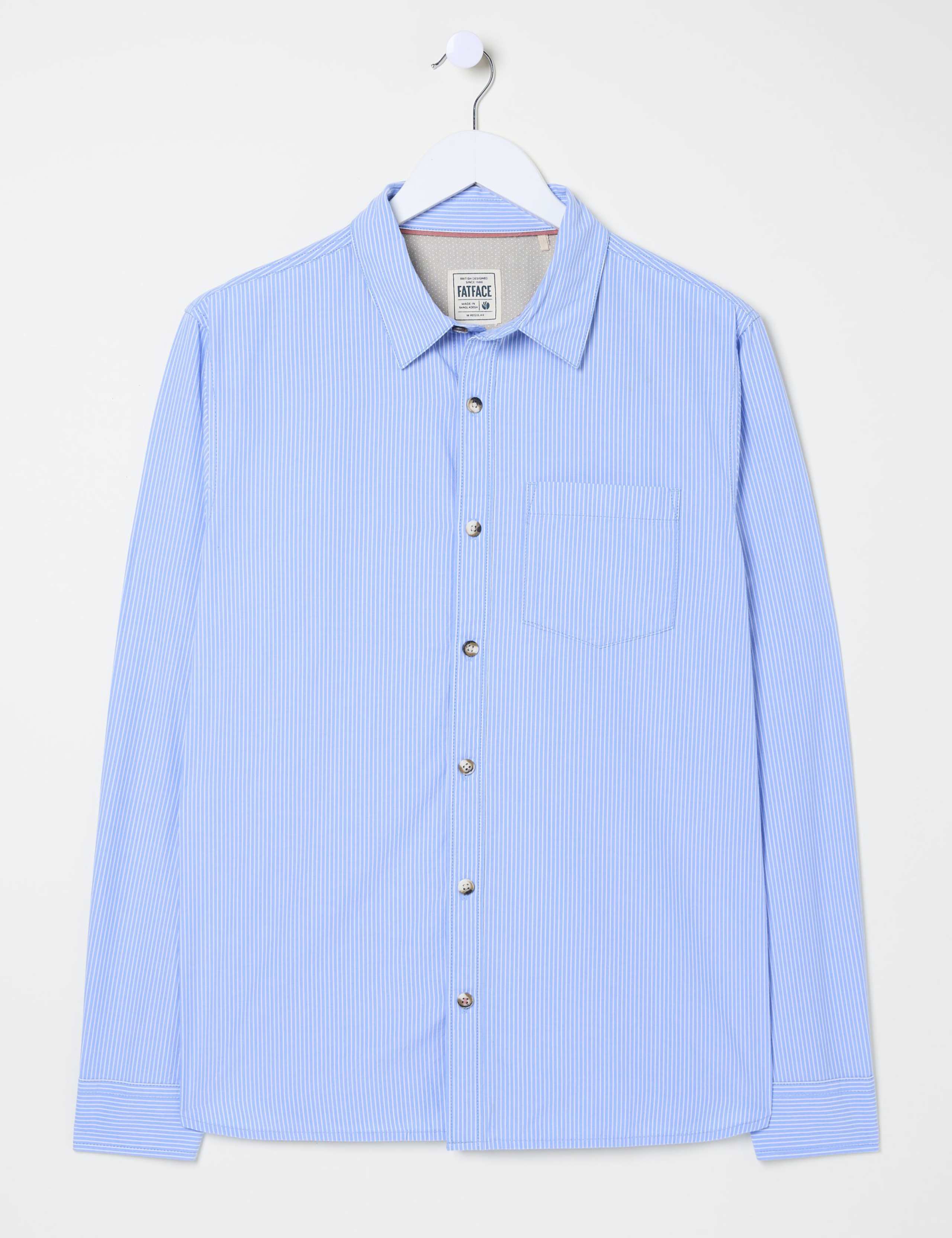 Pure Cotton Striped Oxford Shirt 2 of 5