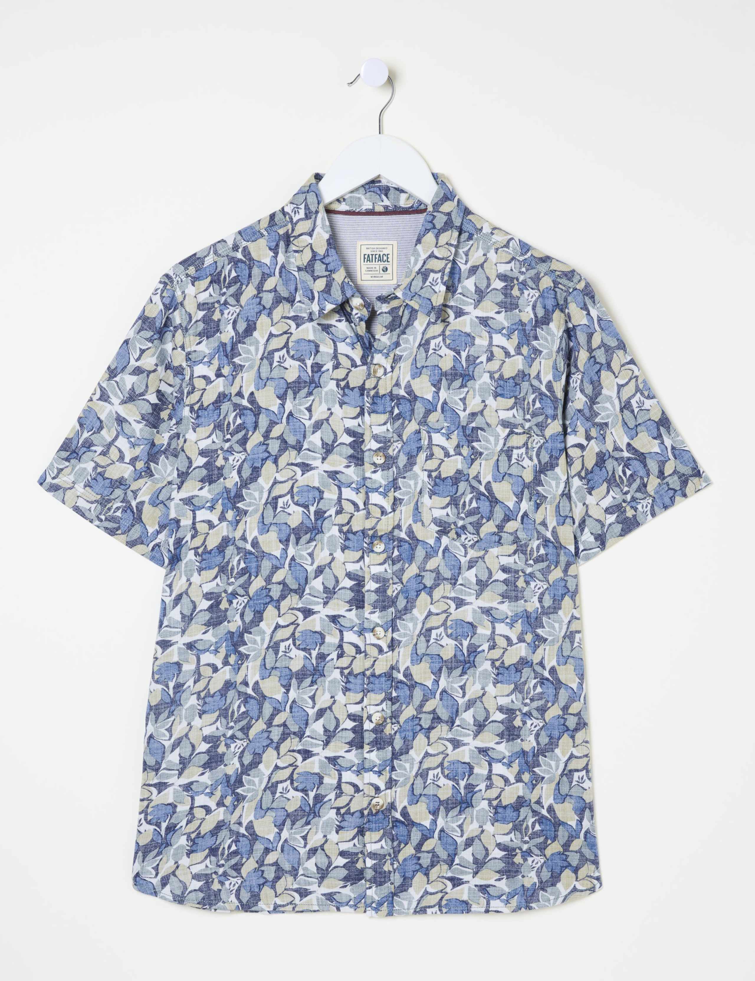 Pure Cotton Leaf Print Shirt 2 of 5