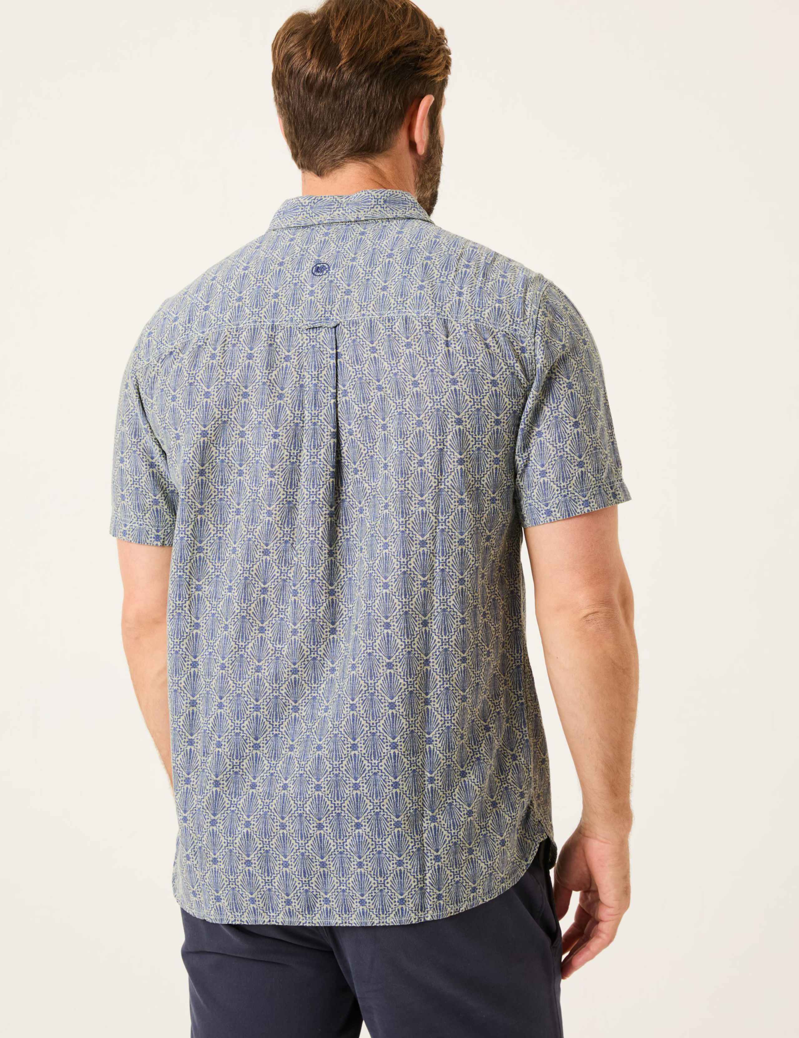 Linen Rich Geometric Shirt 3 of 6