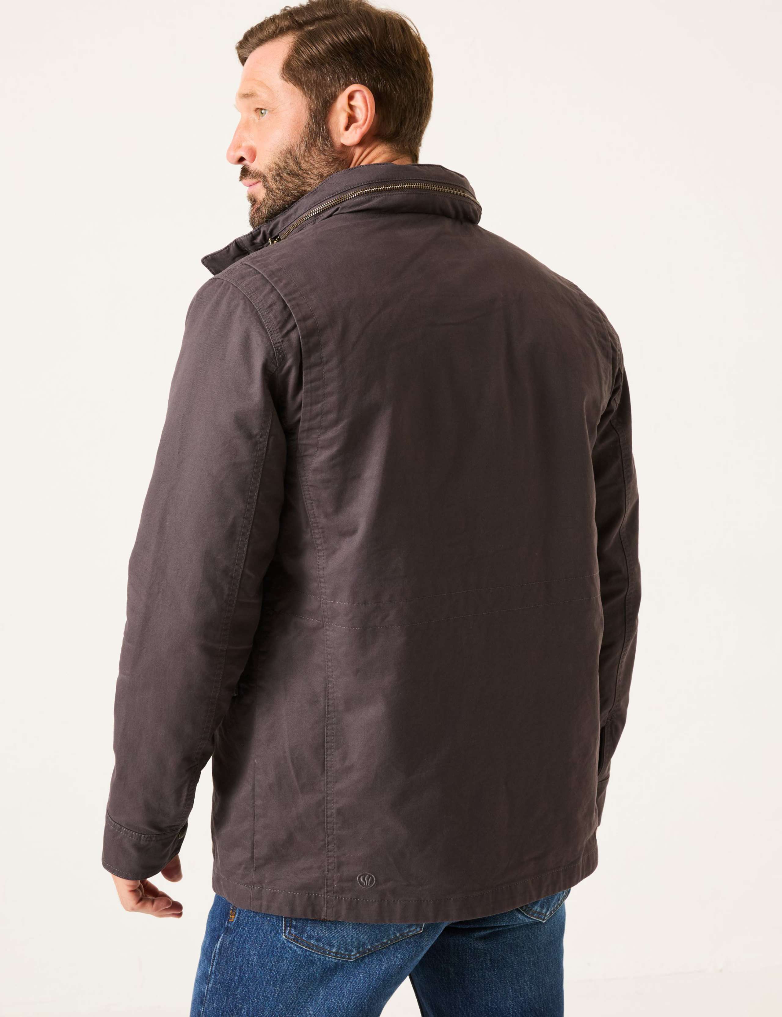 Pure Cotton Funnel Neck Jacket 3 of 5