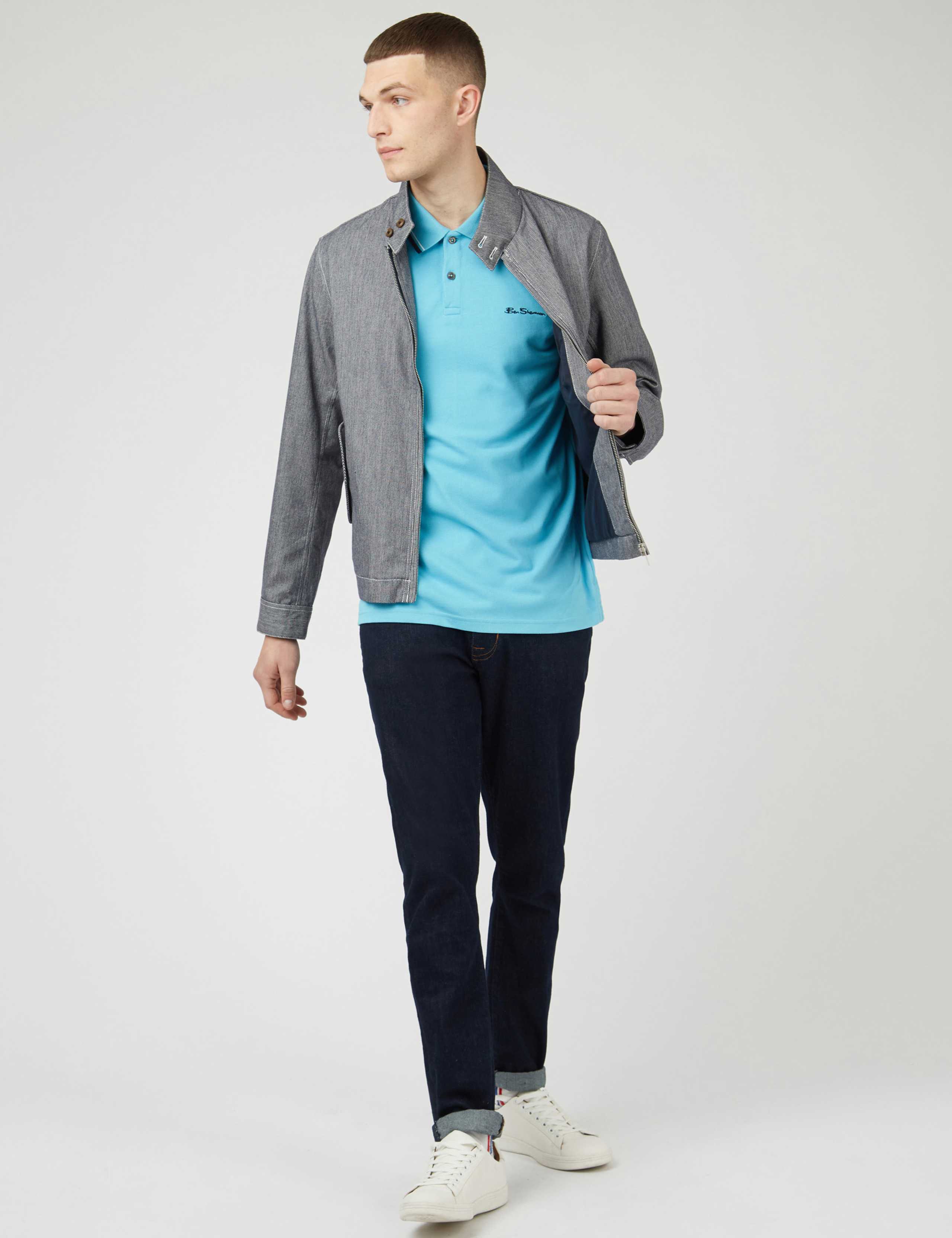 Cotton Pique Tipped Polo Shirt 3 of 6