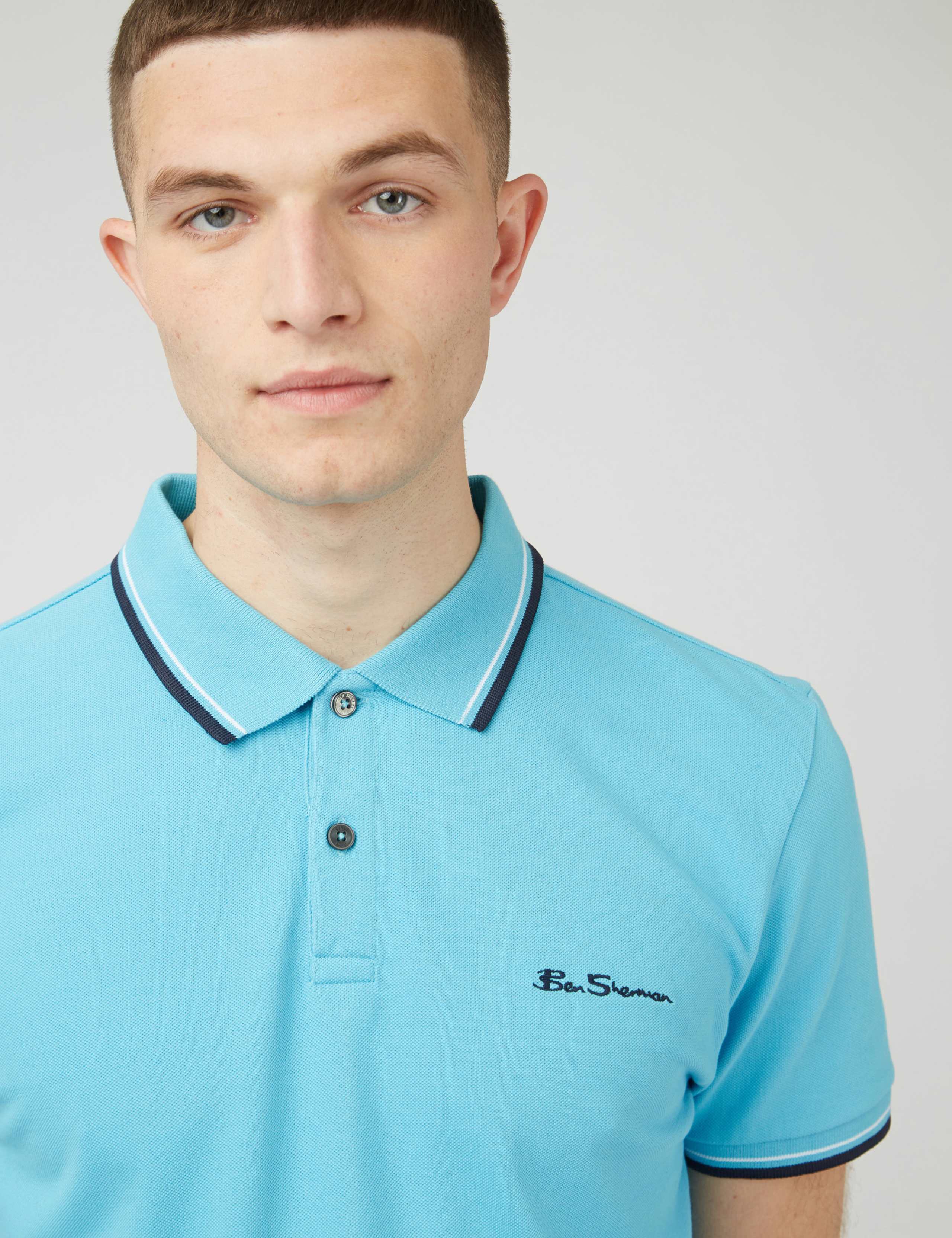 Cotton Pique Tipped Polo Shirt 5 of 6