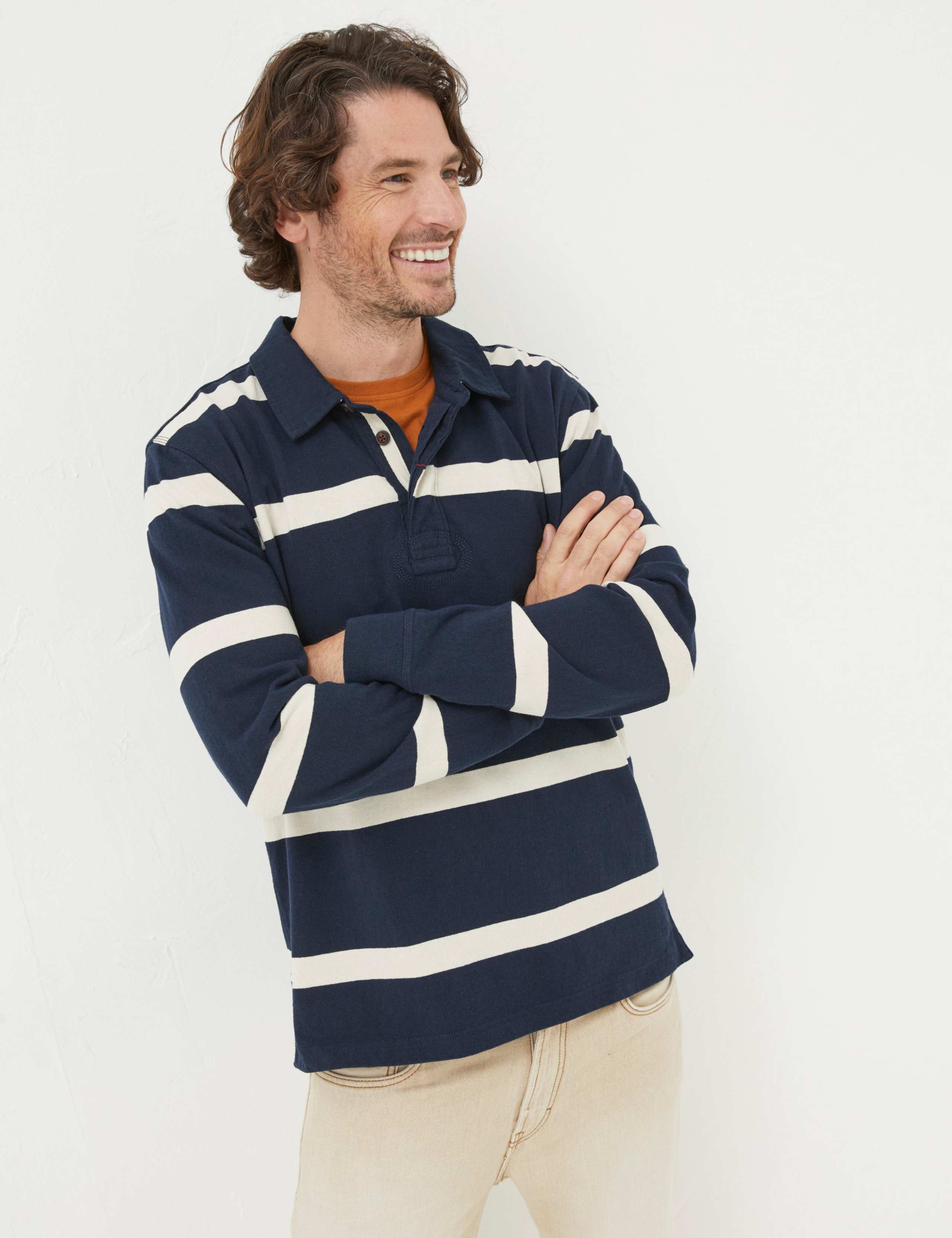 Pure Cotton Striped Rugby Shirt 1 of 5