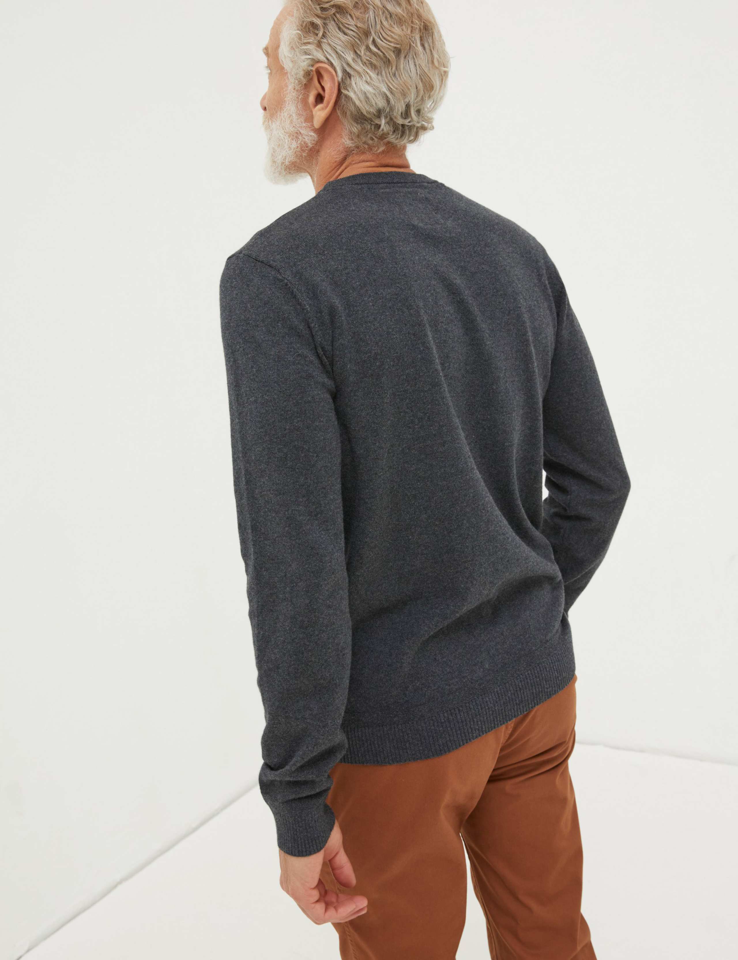 Cotton Rich Crew Neck Jumper 3 of 4