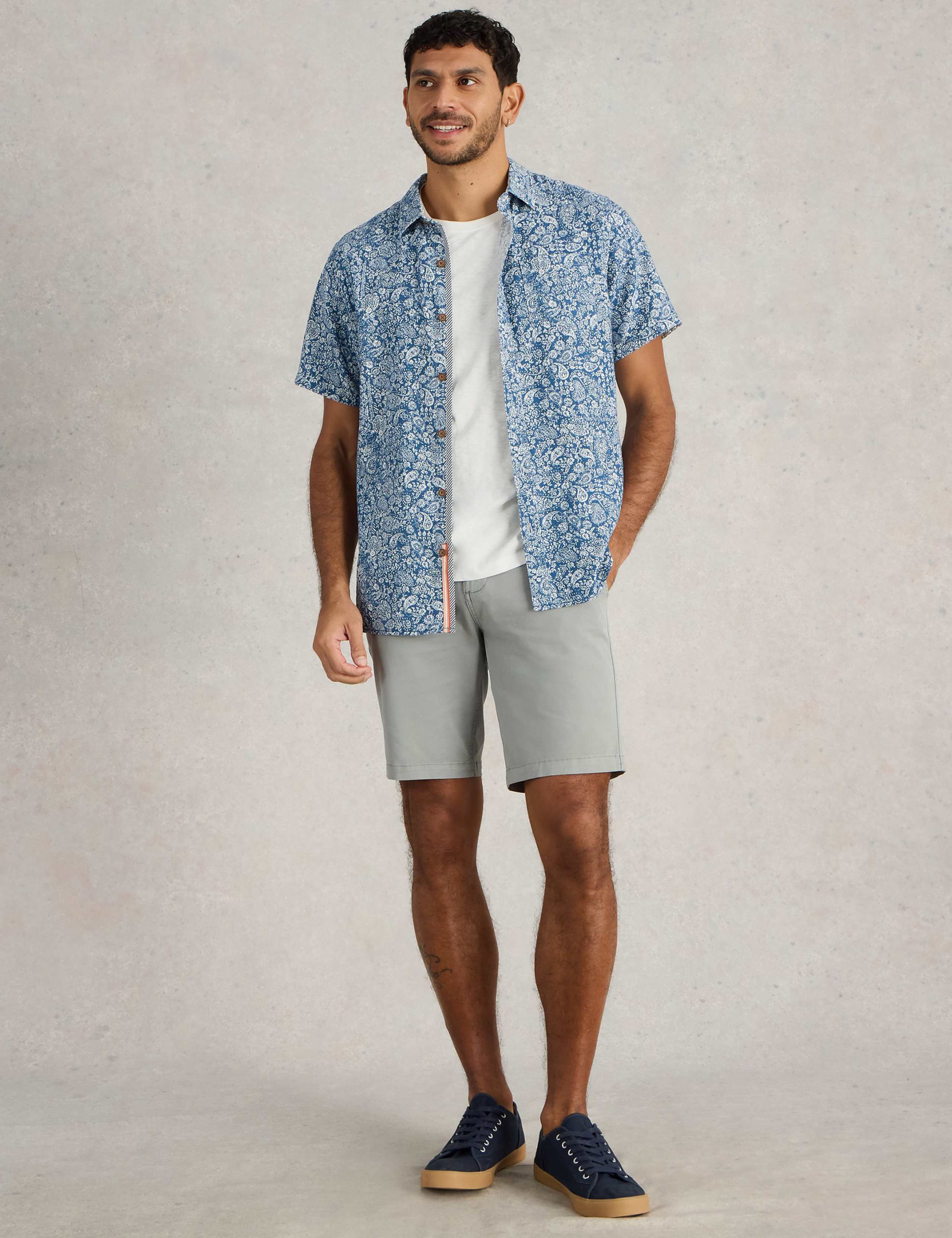 Regular Fit Linen Rich Paisley Print Shirt 2 of 4