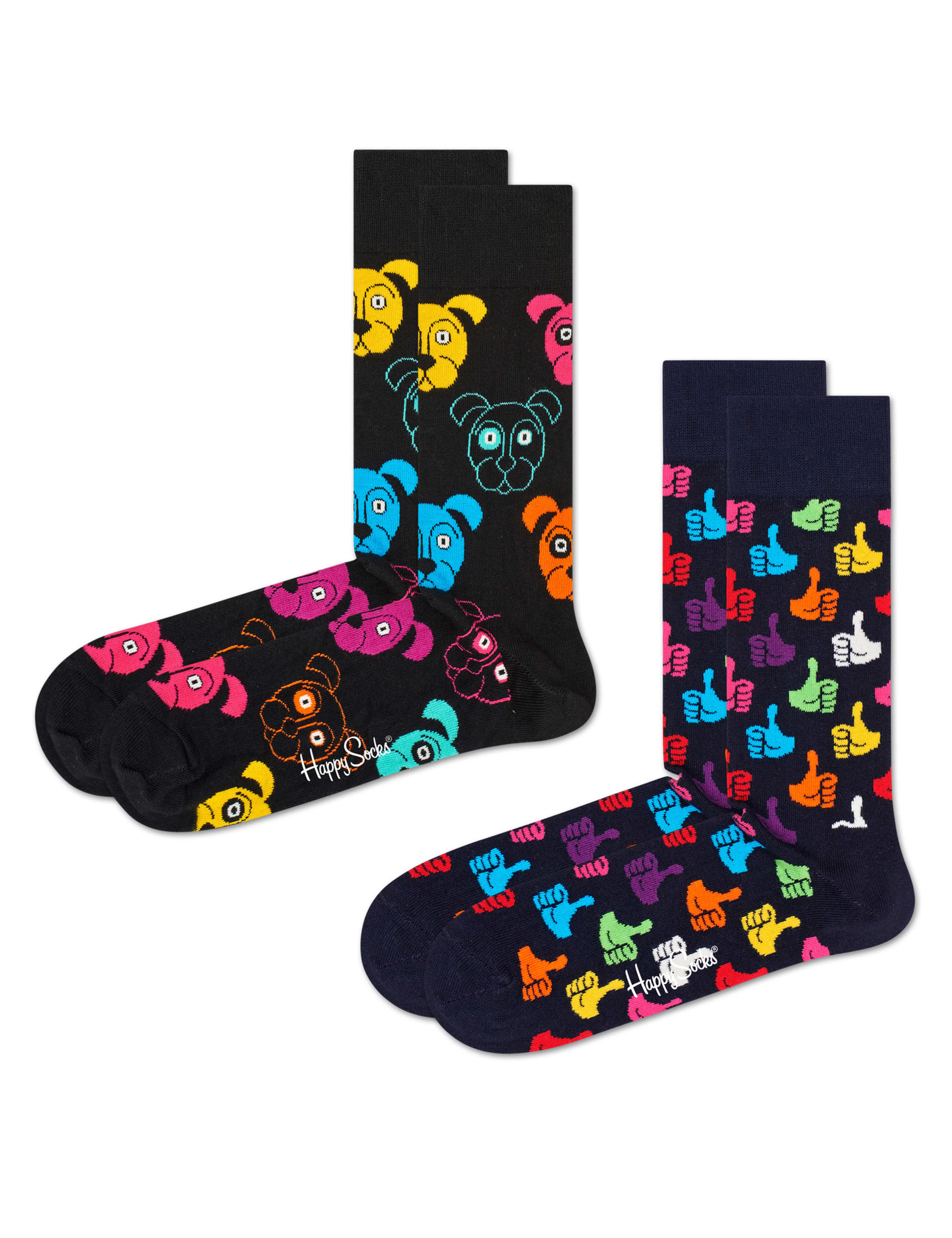 2pk Assorted Dog Cotton Rich Socks 1 of 1