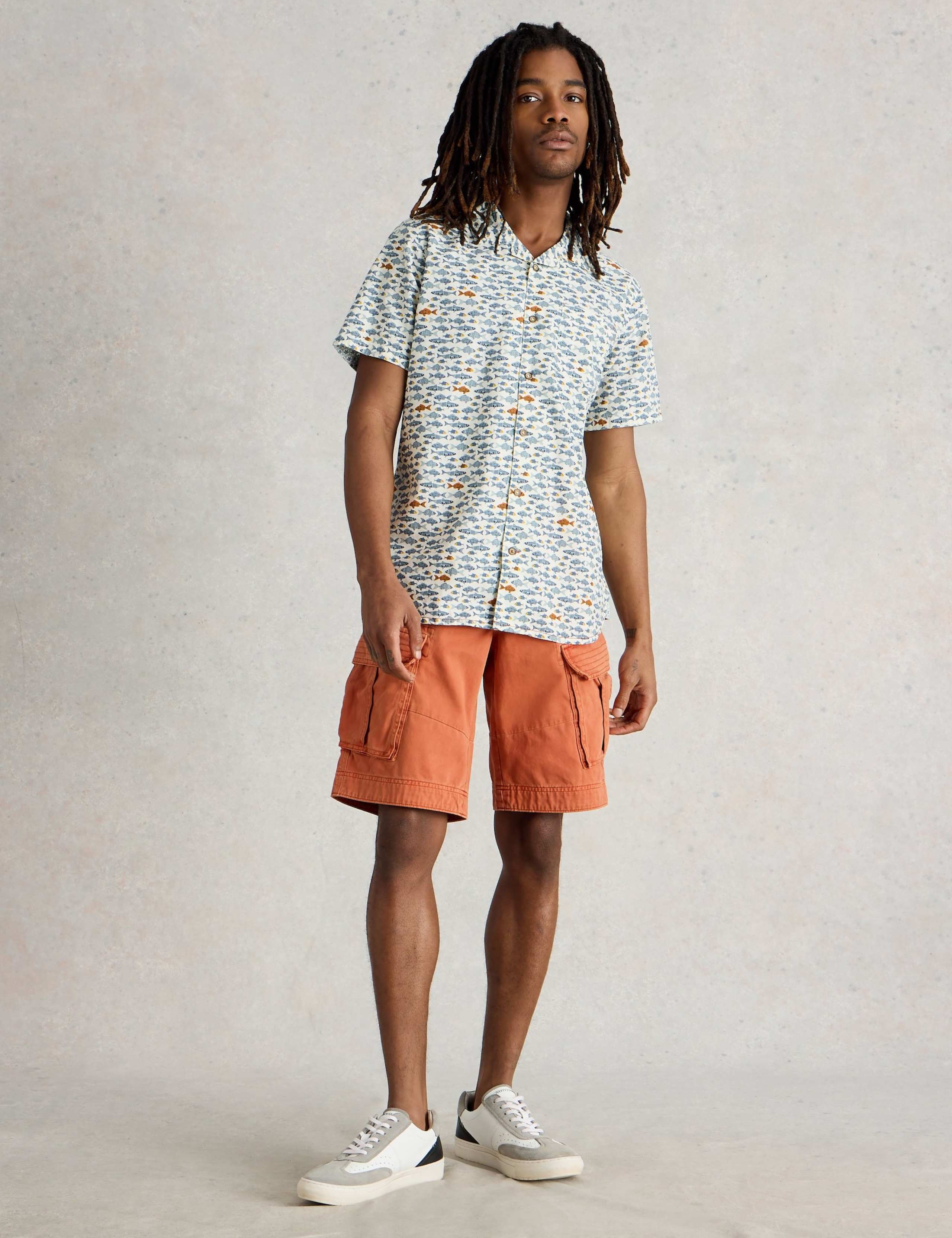 Pure Cotton Fish Print Short Sleeve Shirt 3 of 6