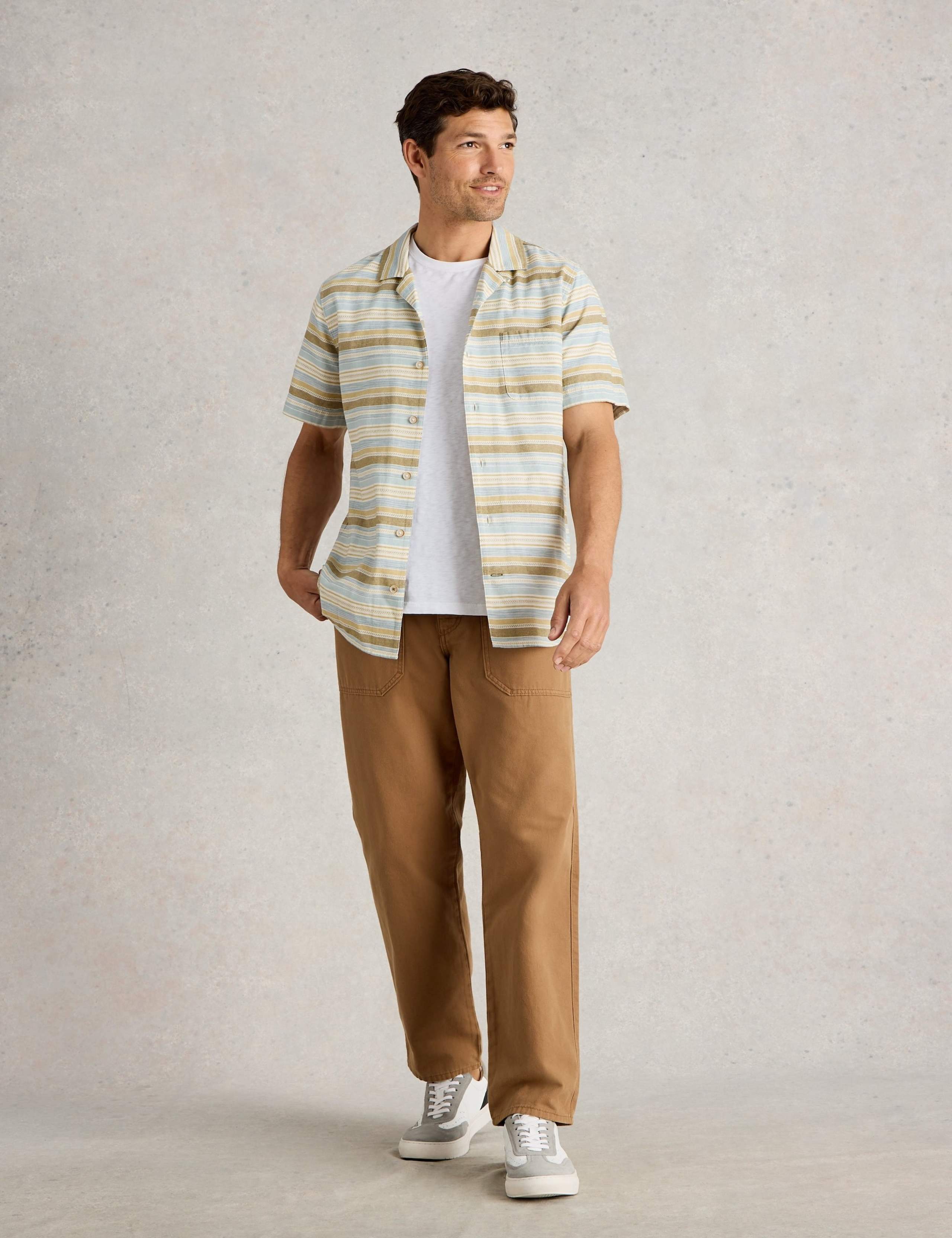 Pure Cotton Striped Short Sleeve Shirt 2 of 4