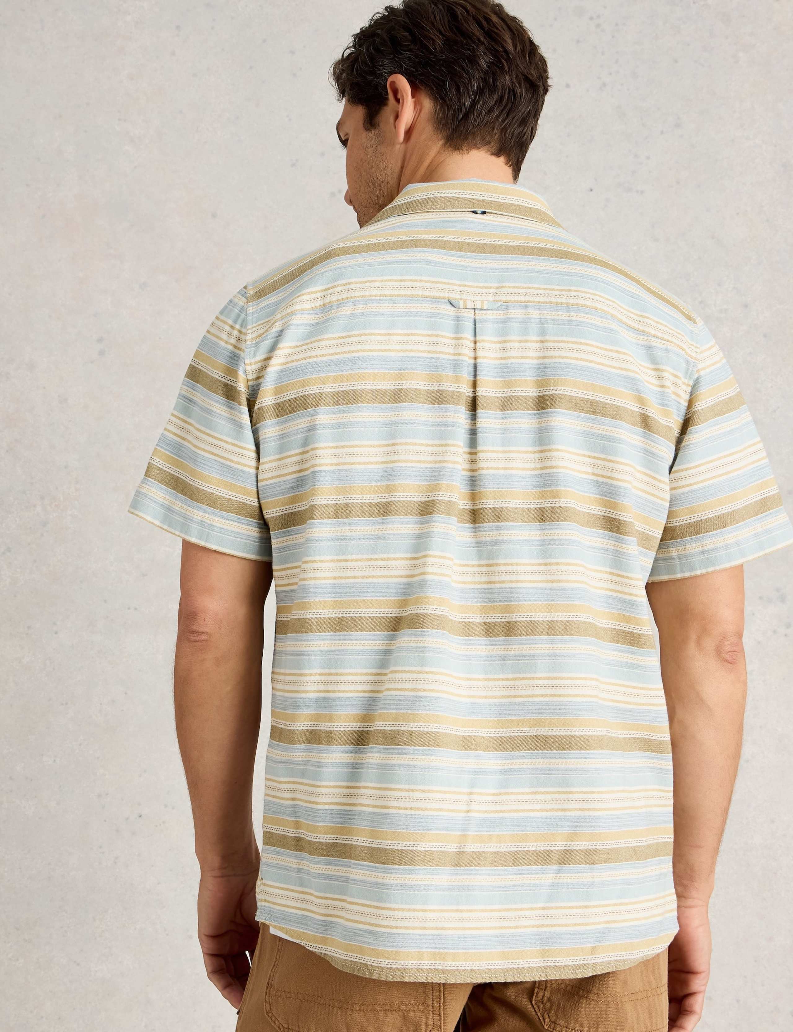 Pure Cotton Striped Short Sleeve Shirt 3 of 4