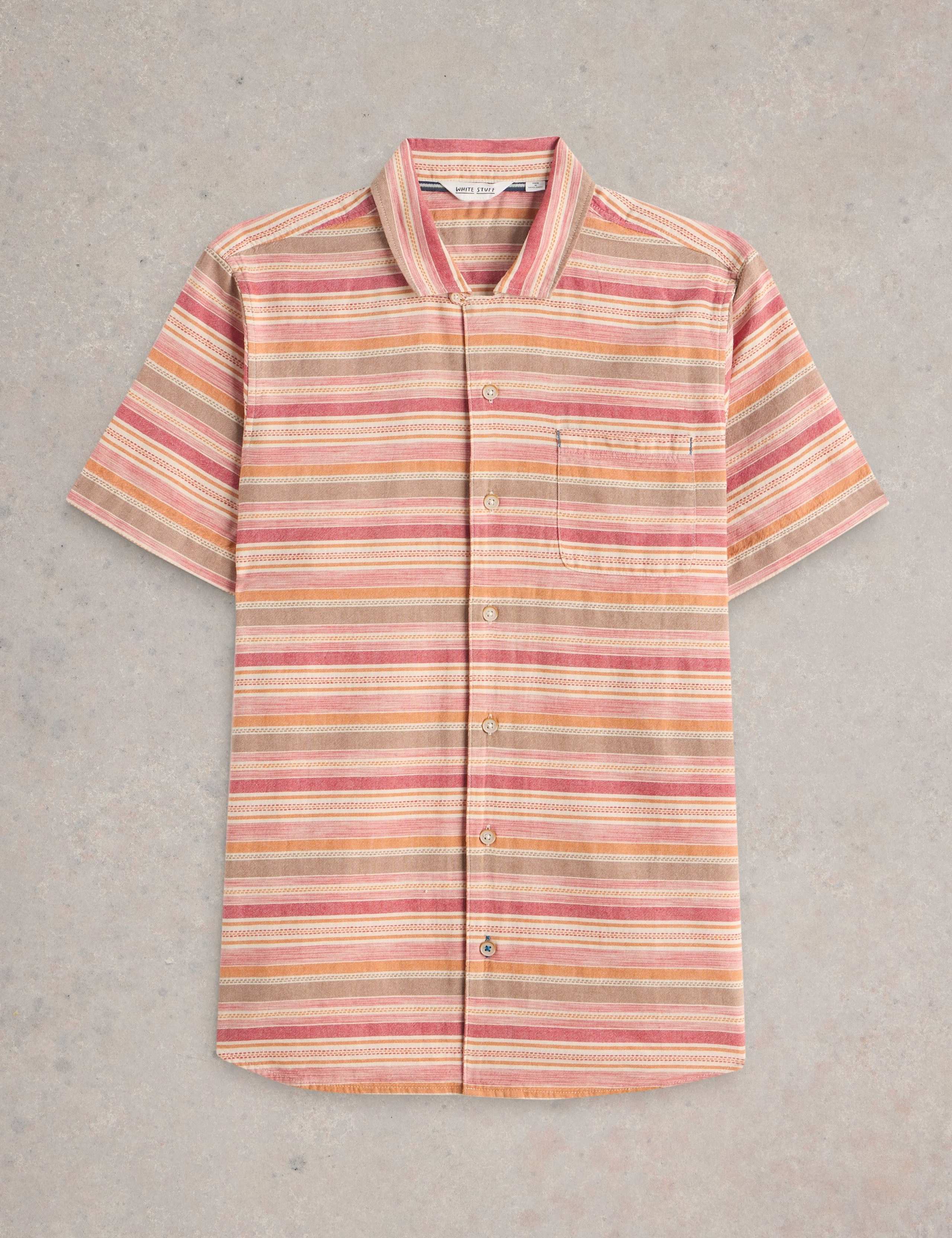 Pure Cotton Striped Short Sleeve Shirt 2 of 6