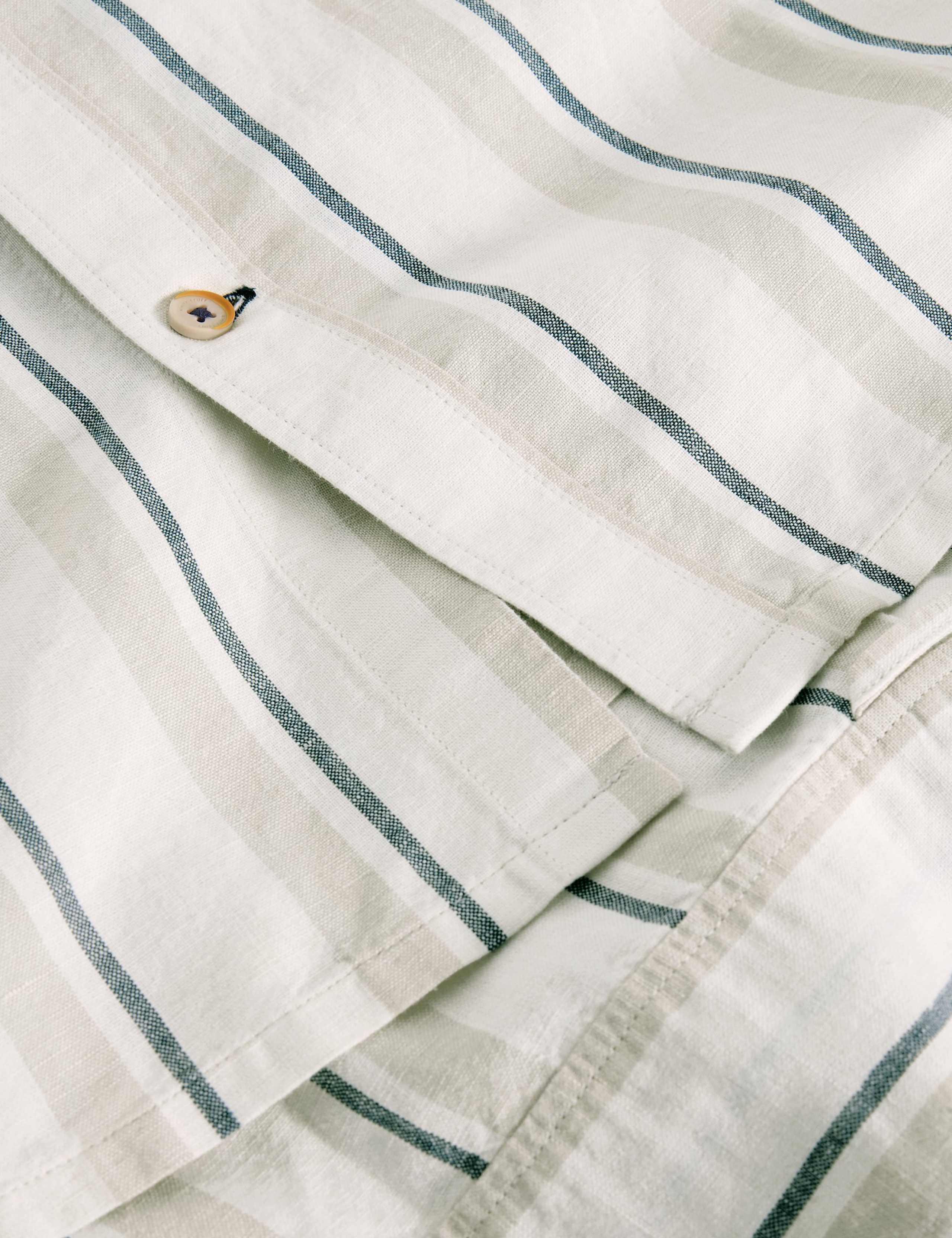 Regular Fit Linen Rich Striped Shirt 6 of 6