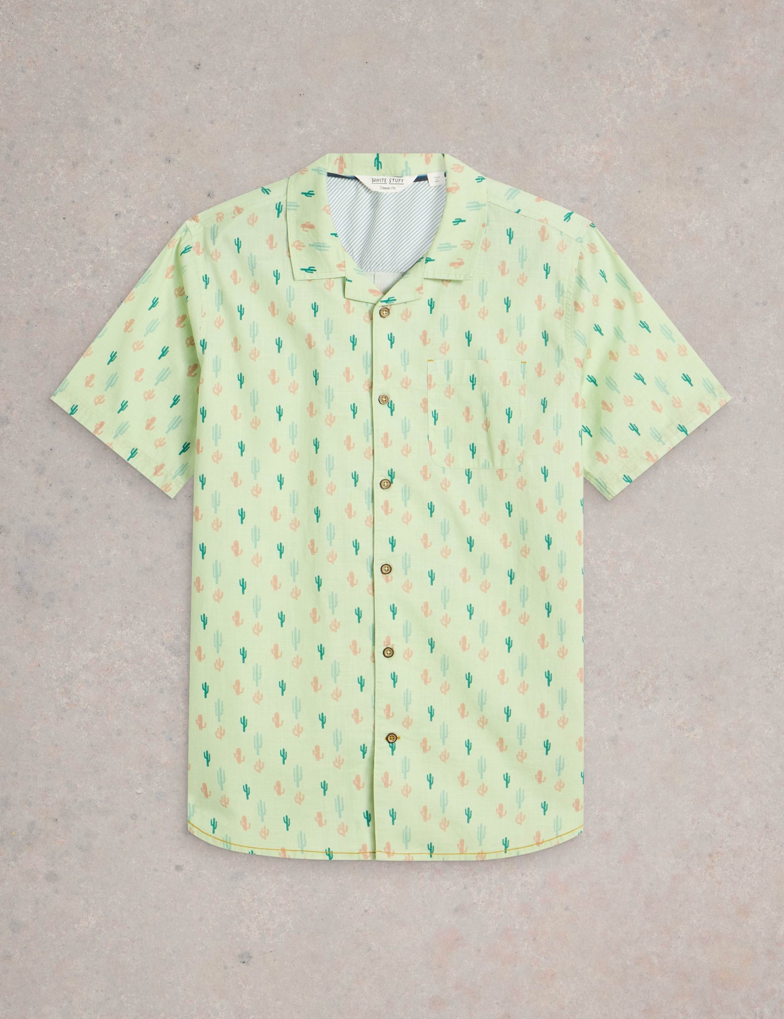 Regular Fit Pure Cotton Cactus Print Shirt 2 of 6
