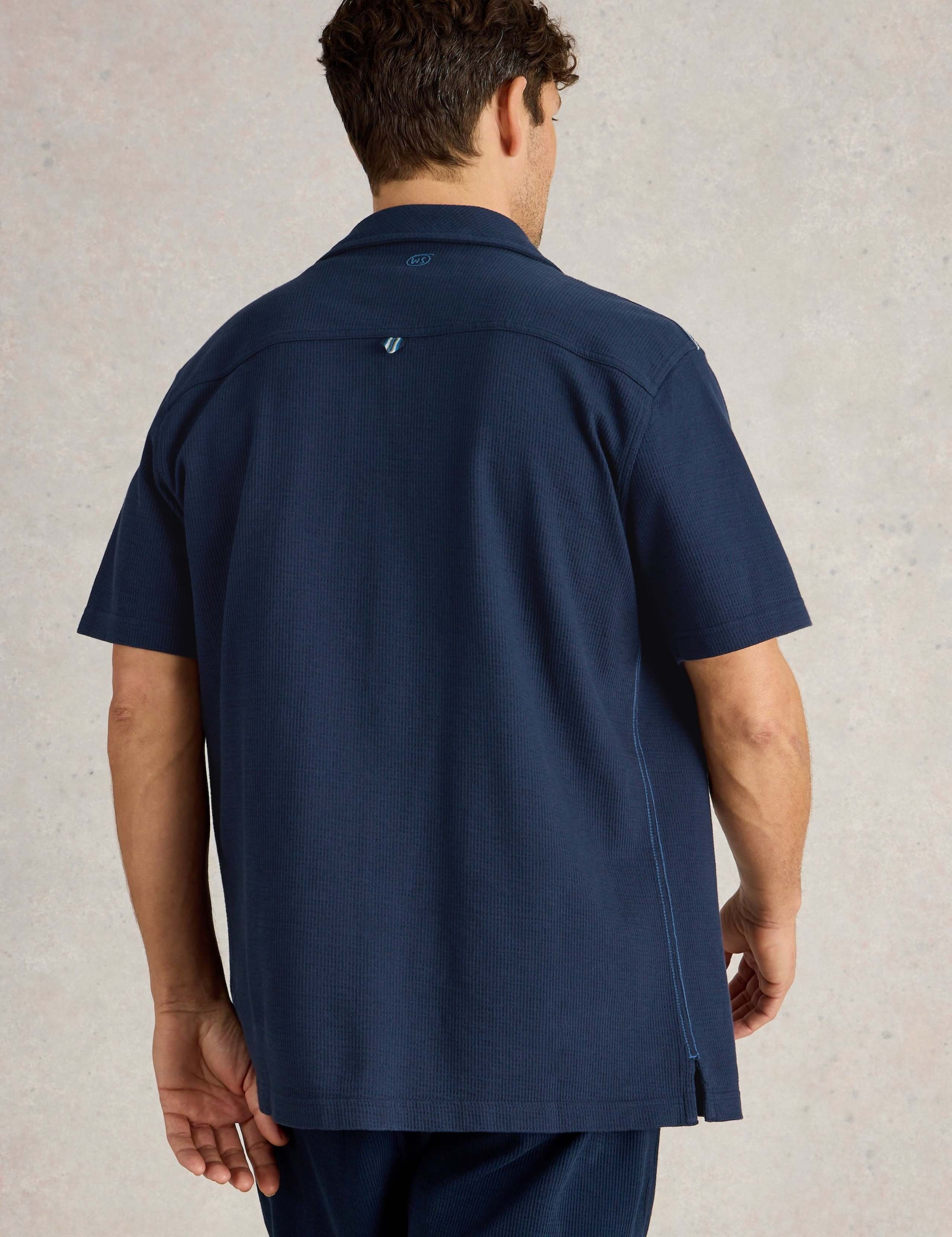 Pure Cotton Ribbed Short Sleeve Shirt 4 of 6