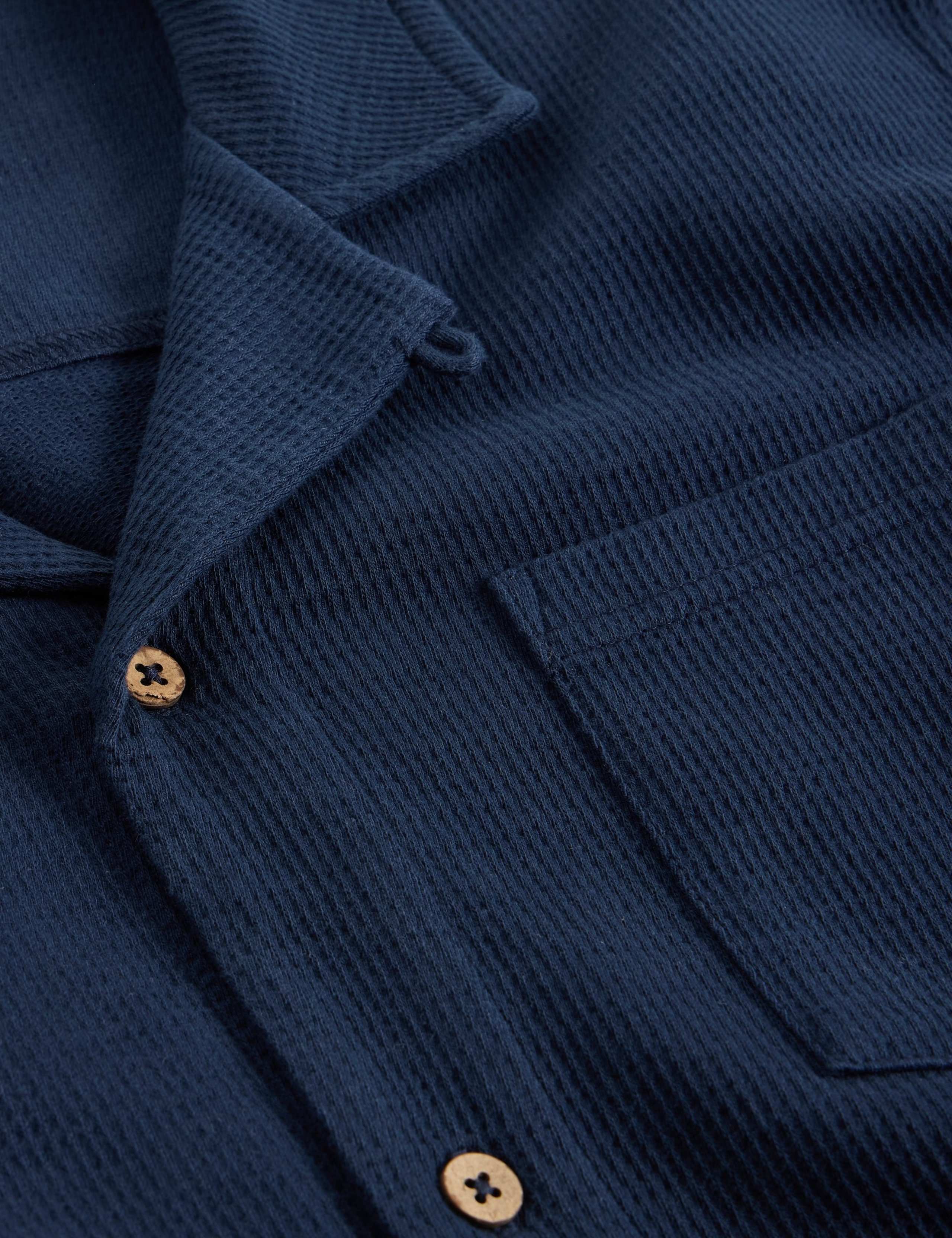Pure Cotton Ribbed Short Sleeve Shirt 6 of 6