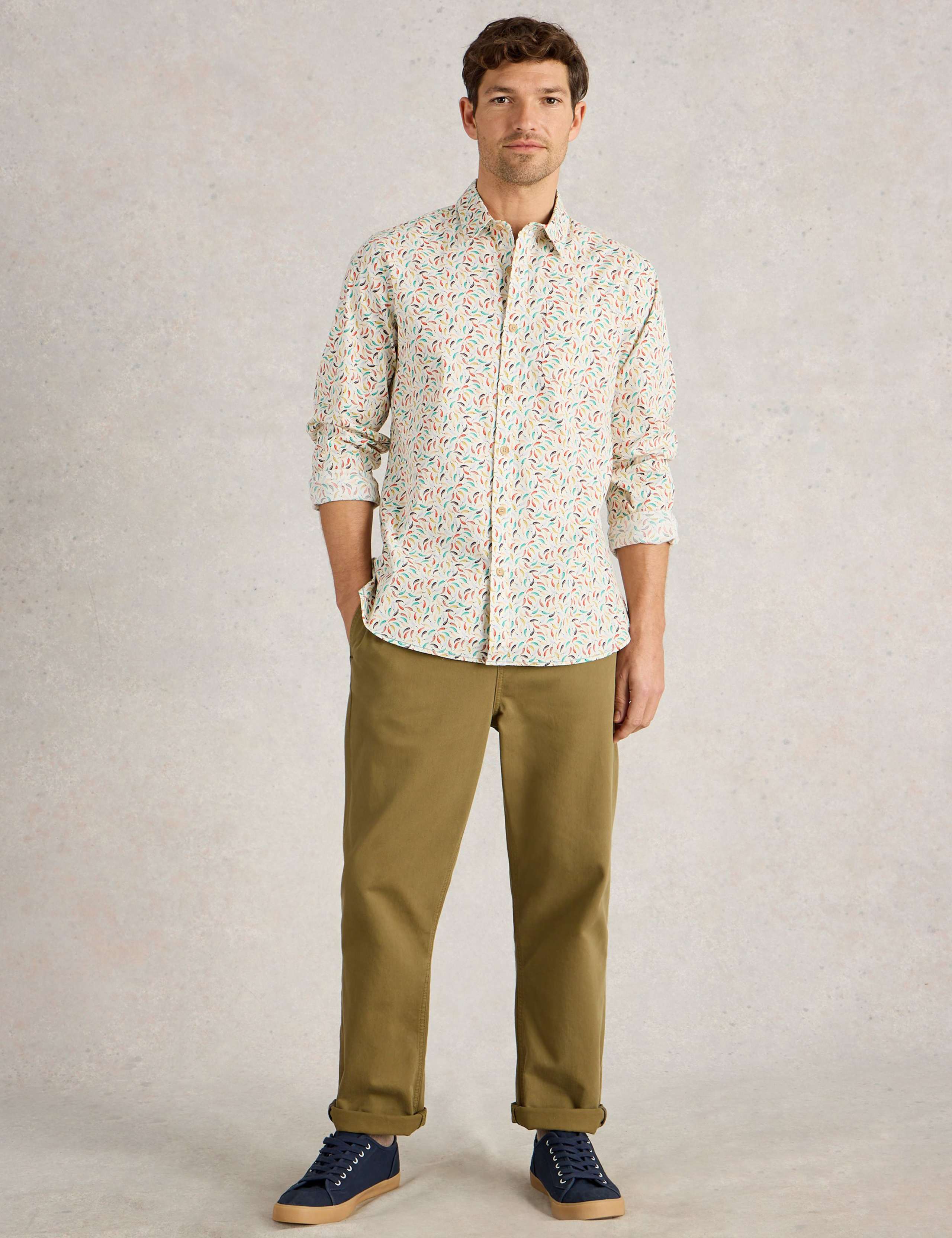 Slim Fit Cotton Rich Chilli Print Shirt 3 of 5