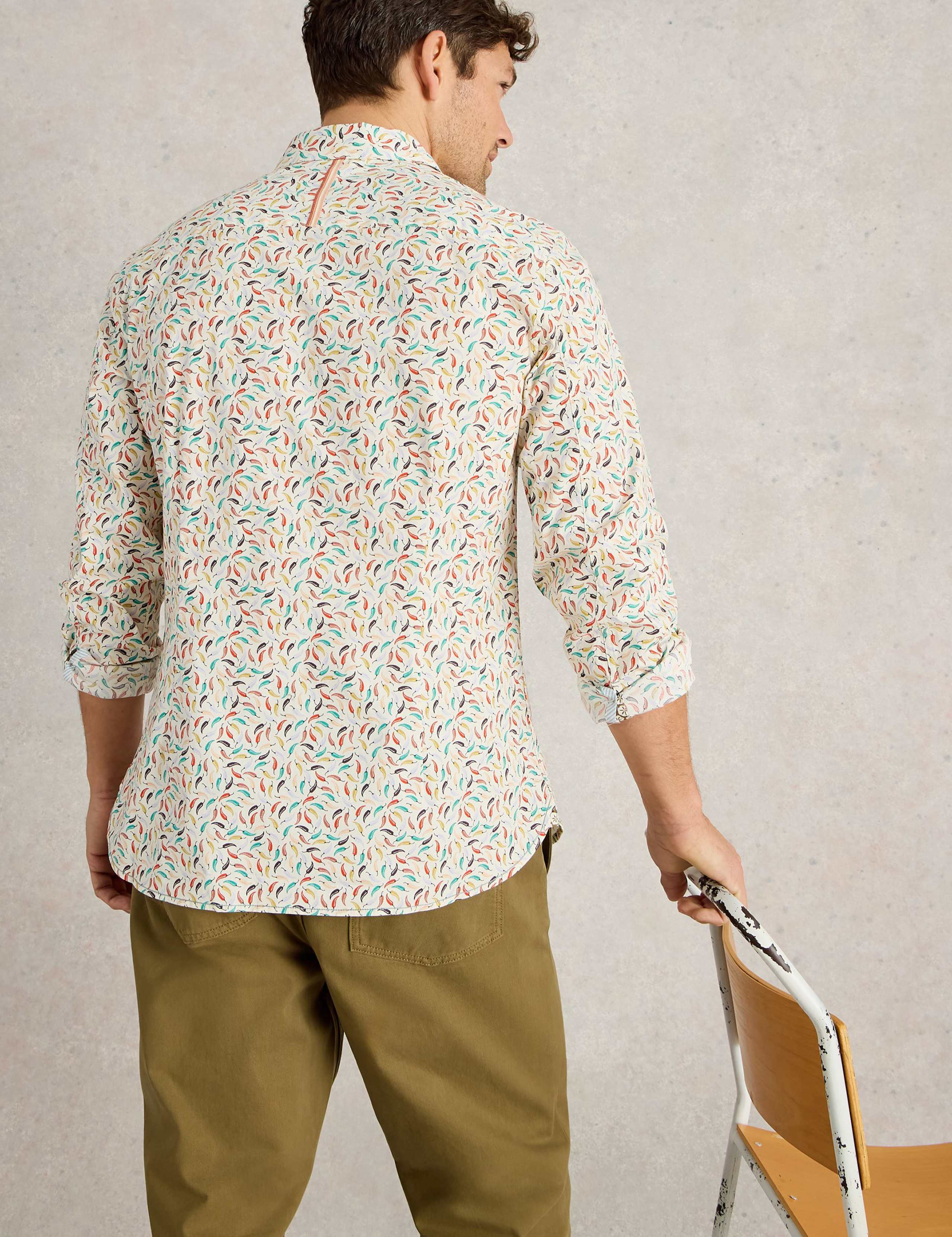 Slim Fit Cotton Rich Chilli Print Shirt 4 of 5