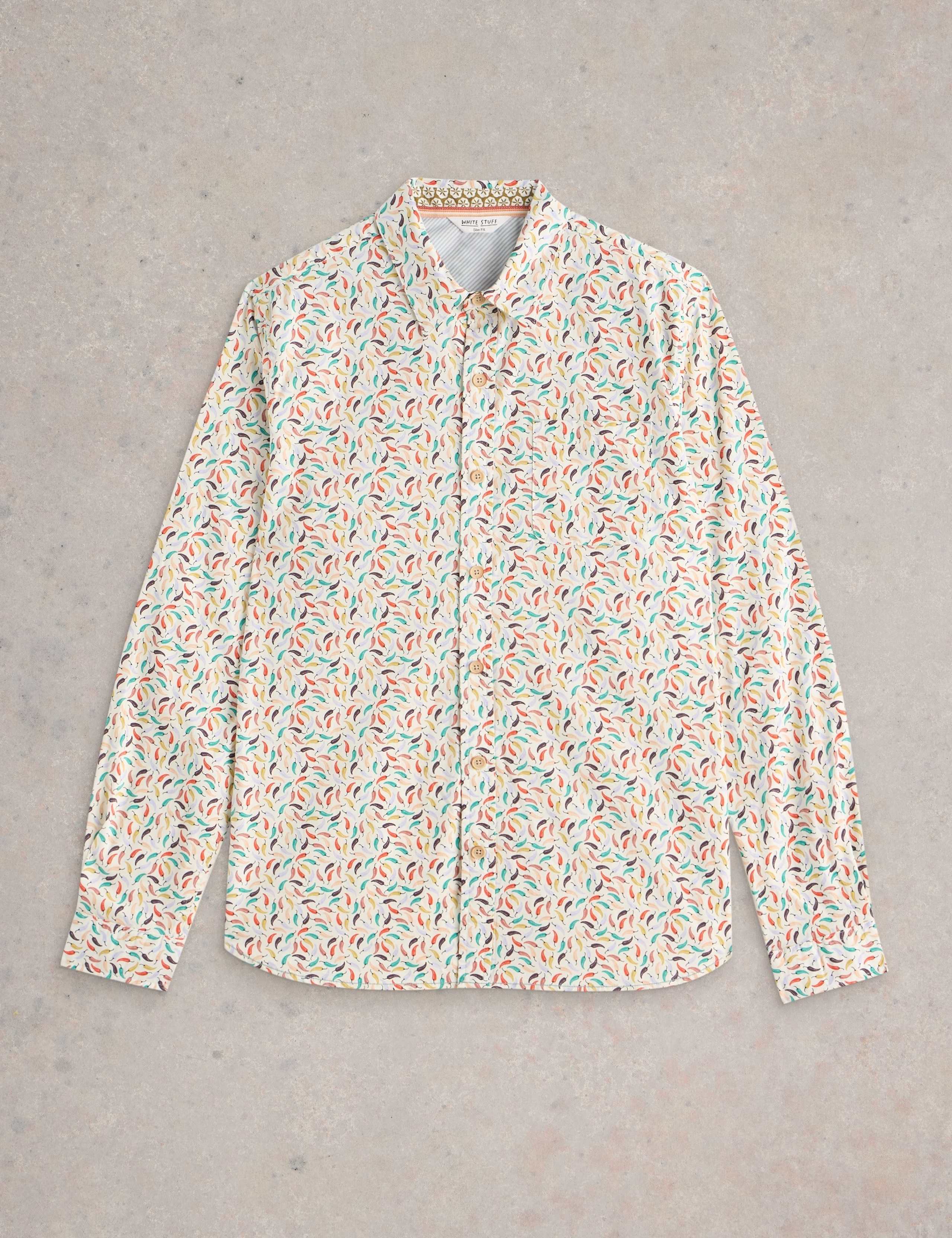 Slim Fit Cotton Rich Chilli Print Shirt 2 of 5