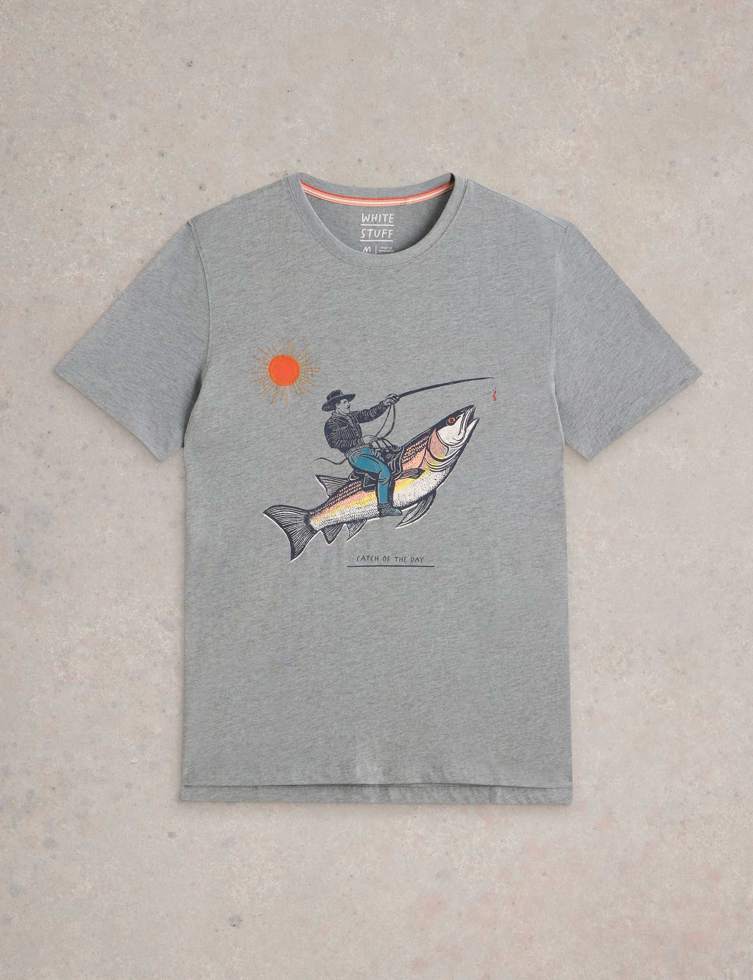 Cotton Rich Fish Graphic T-Shirt 2 of 6