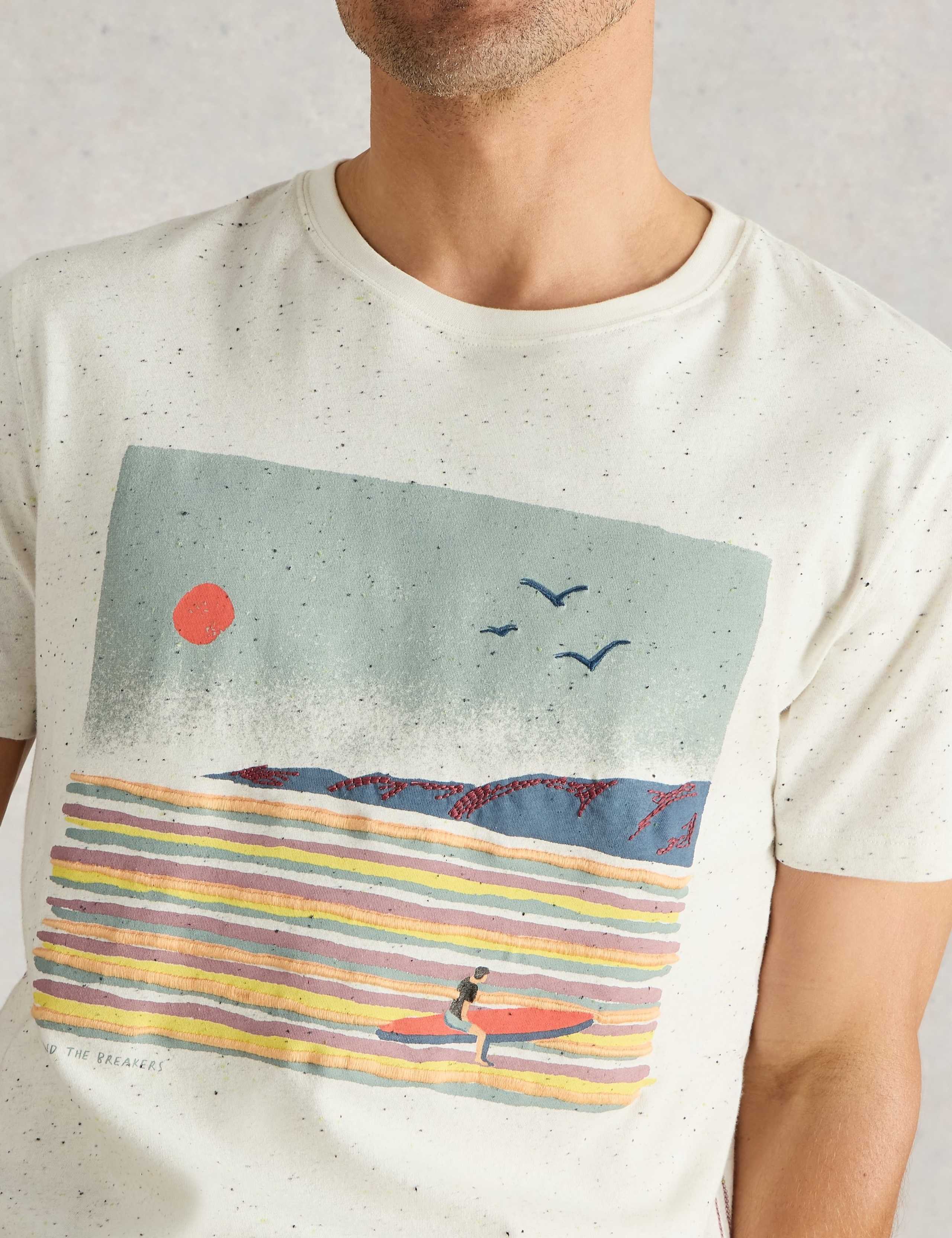 Cotton Rich Surfer Graphic Crew Neck T-Shirt 5 of 6