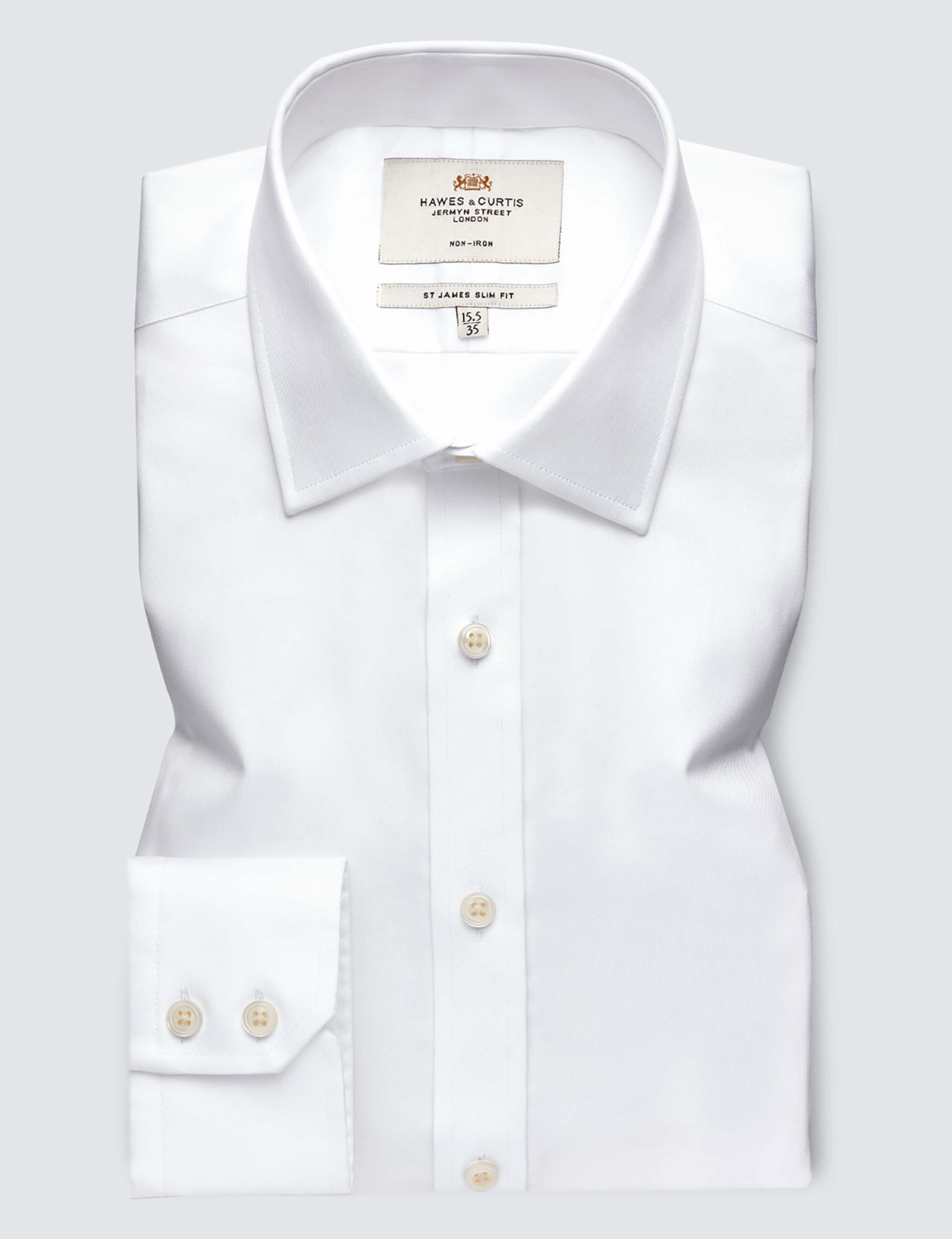 Slim Fit Non Iron Pure Cotton Twill Shirt 2 of 4