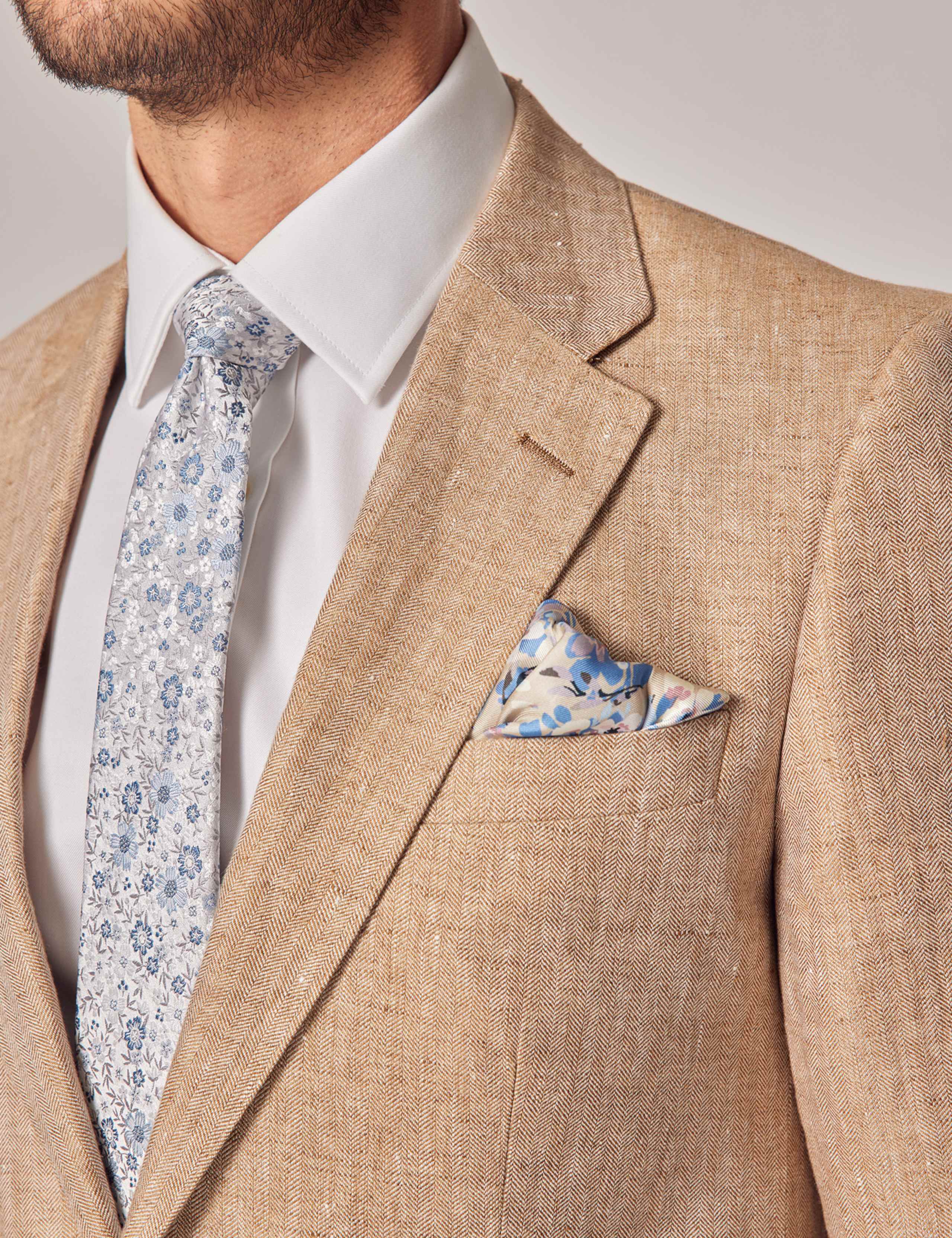 Tailored Fit Pure Linen Suit Jacket 2 of 8