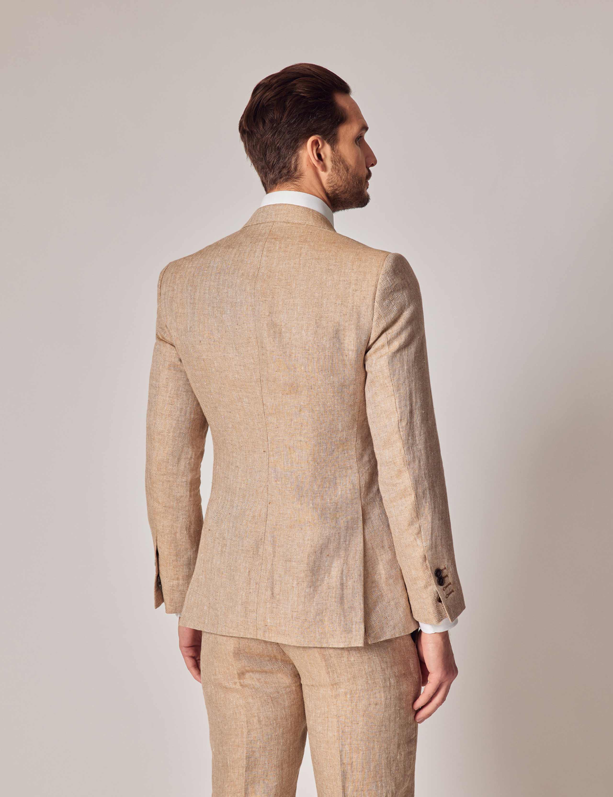 〈 かぐれ 〉linen tailored jacket Grey Linen Tailored Suit Jacket | Hawes and Curtis