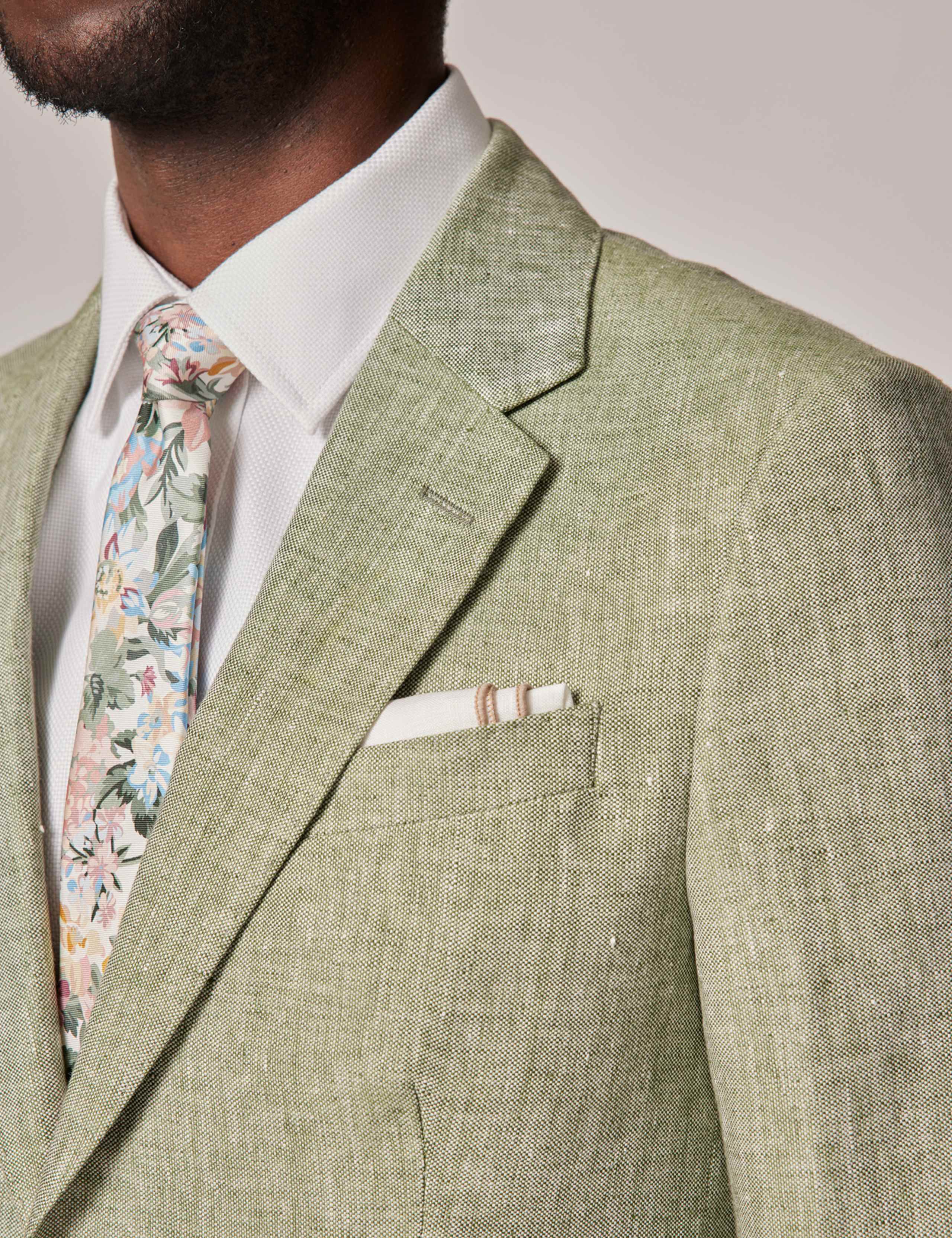 Tailored Fit Pure Linen Suit Jacket 2 of 8