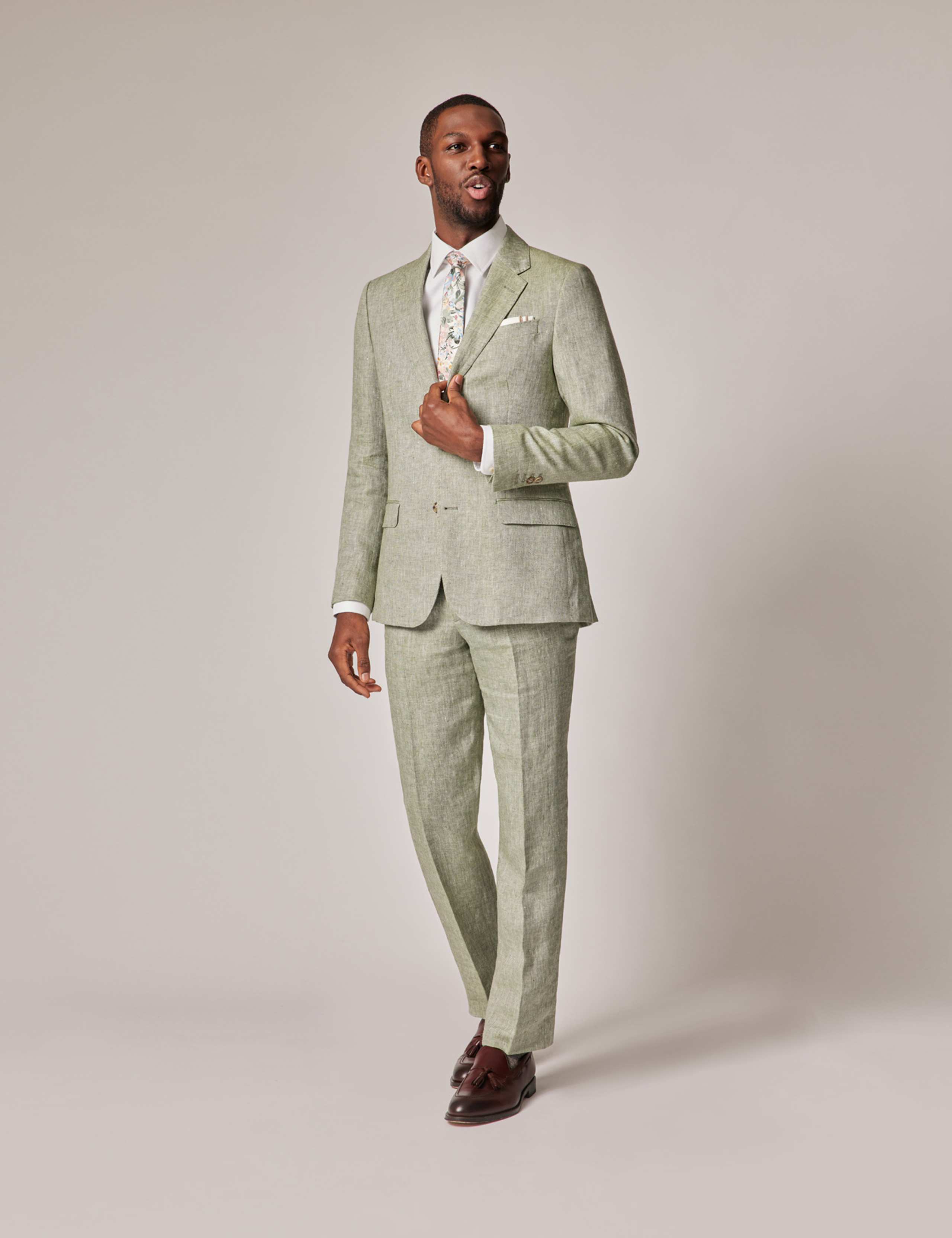 Tailored Fit Pure Linen Suit Jacket 8 of 8