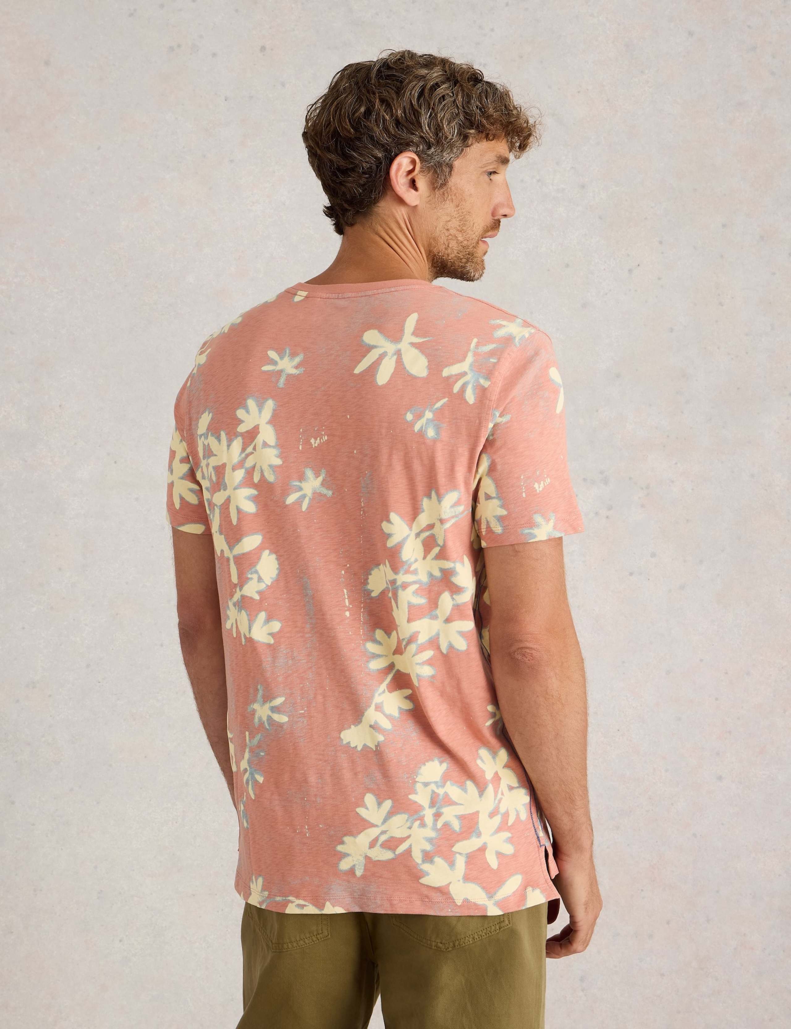 Pure Cotton Floral Print Crew Neck T-Shirt 3 of 6