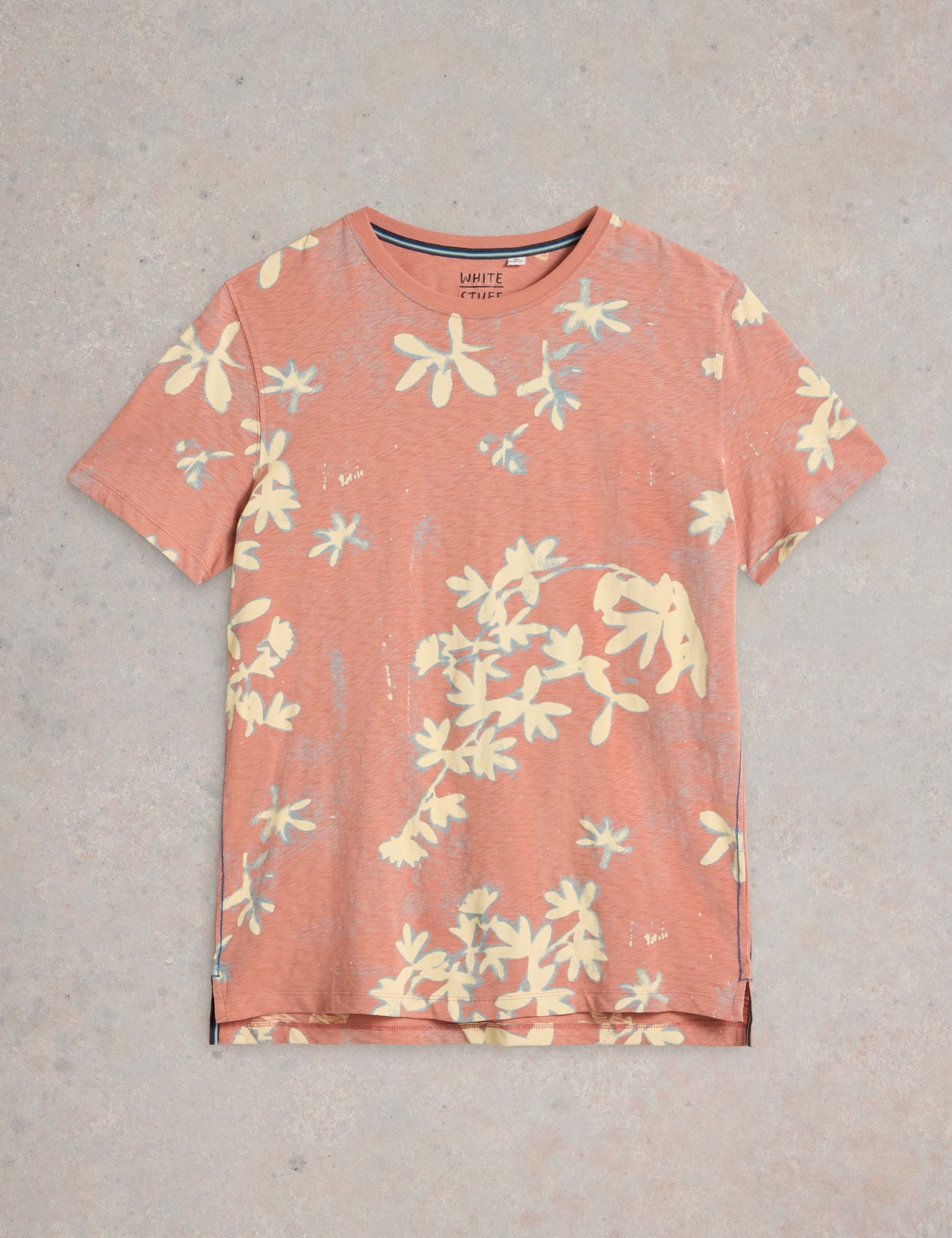 Pure Cotton Floral Print Crew Neck T-Shirt 2 of 6